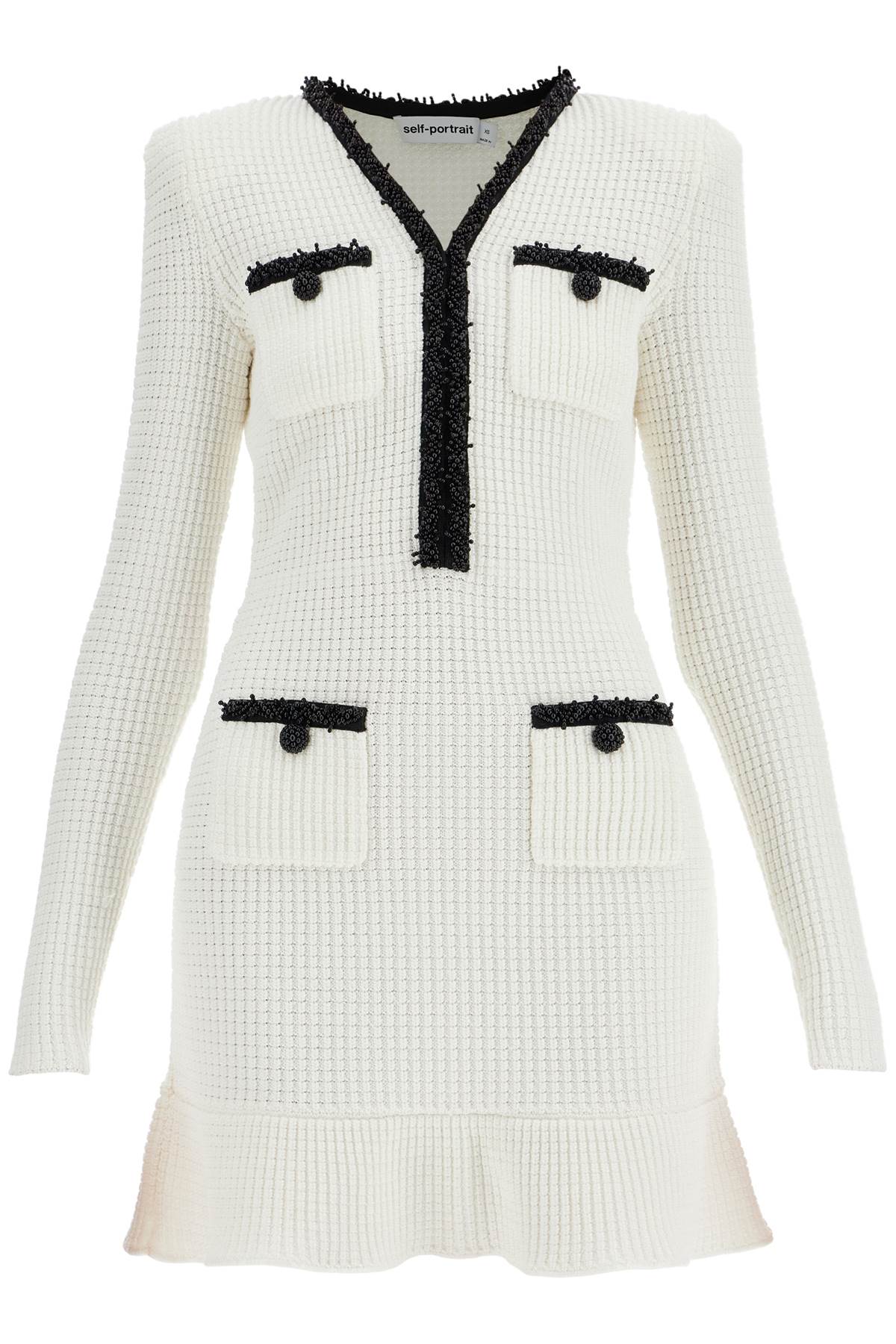 SELF-PORTRAIT MINI KNITTED DRESS IN SEVEN