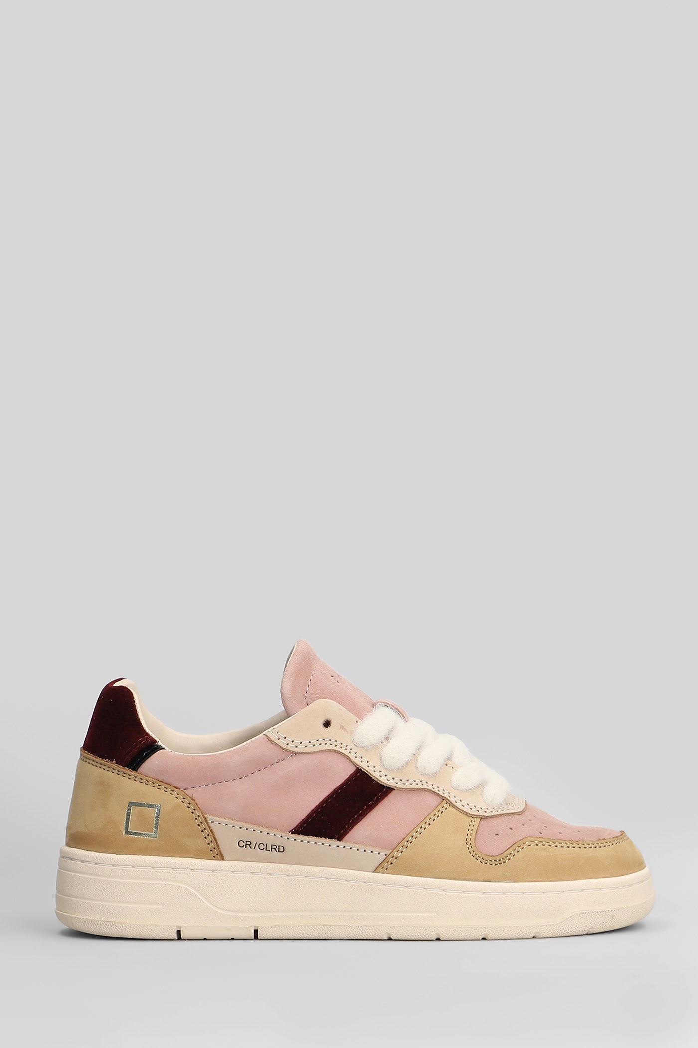 Date Court 2.0 Sneakers In Taupe Suede And Fabric In Multi
