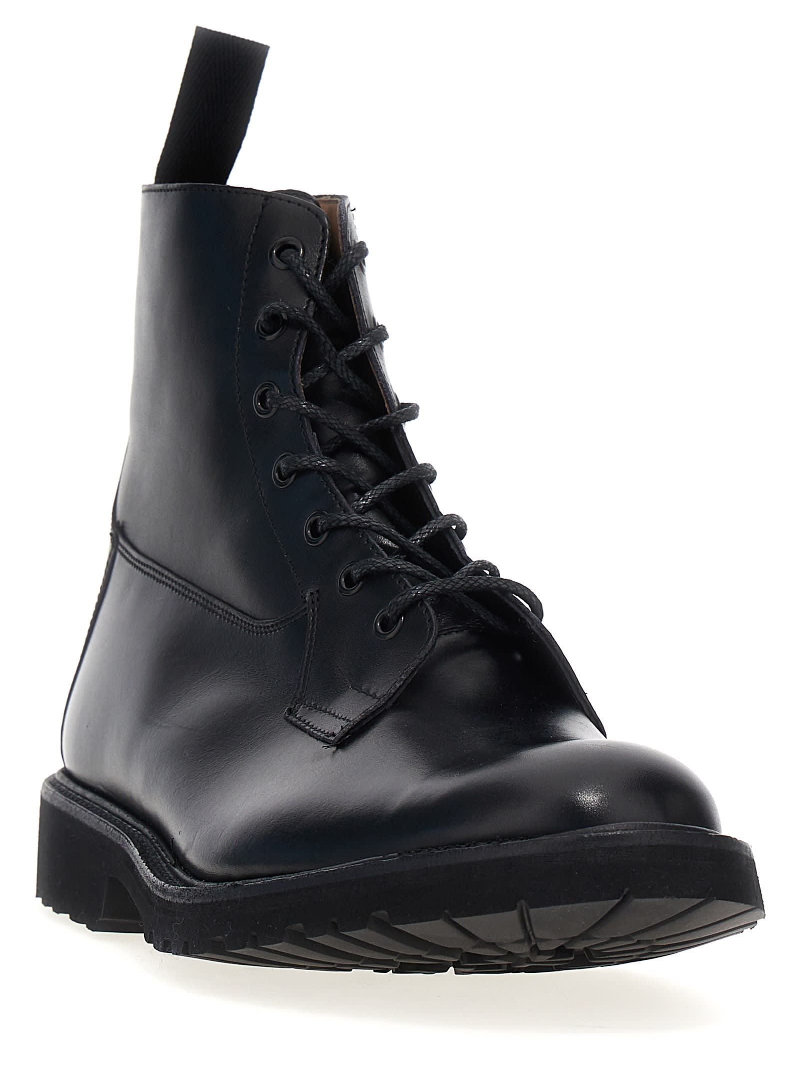 Shop Tricker's Burford Ankle Boots In Black