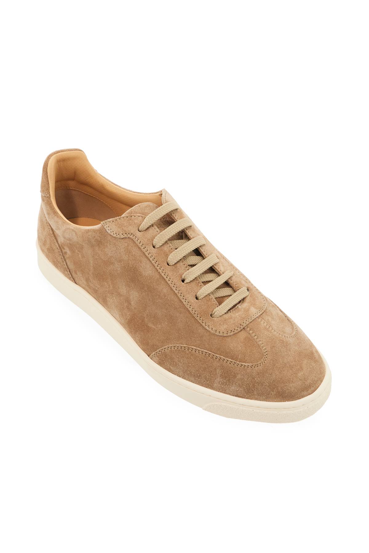 Shop Brunello Cucinelli Suede Sneakers In Six In Noisette (beige)