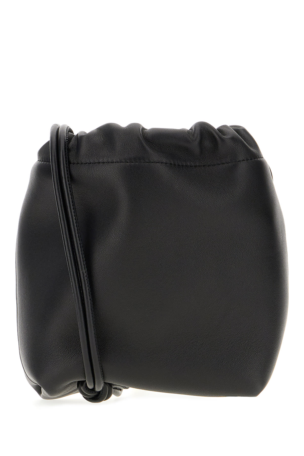 Valentino Garavani Black Nappa Leather Bucket Bag In Nero