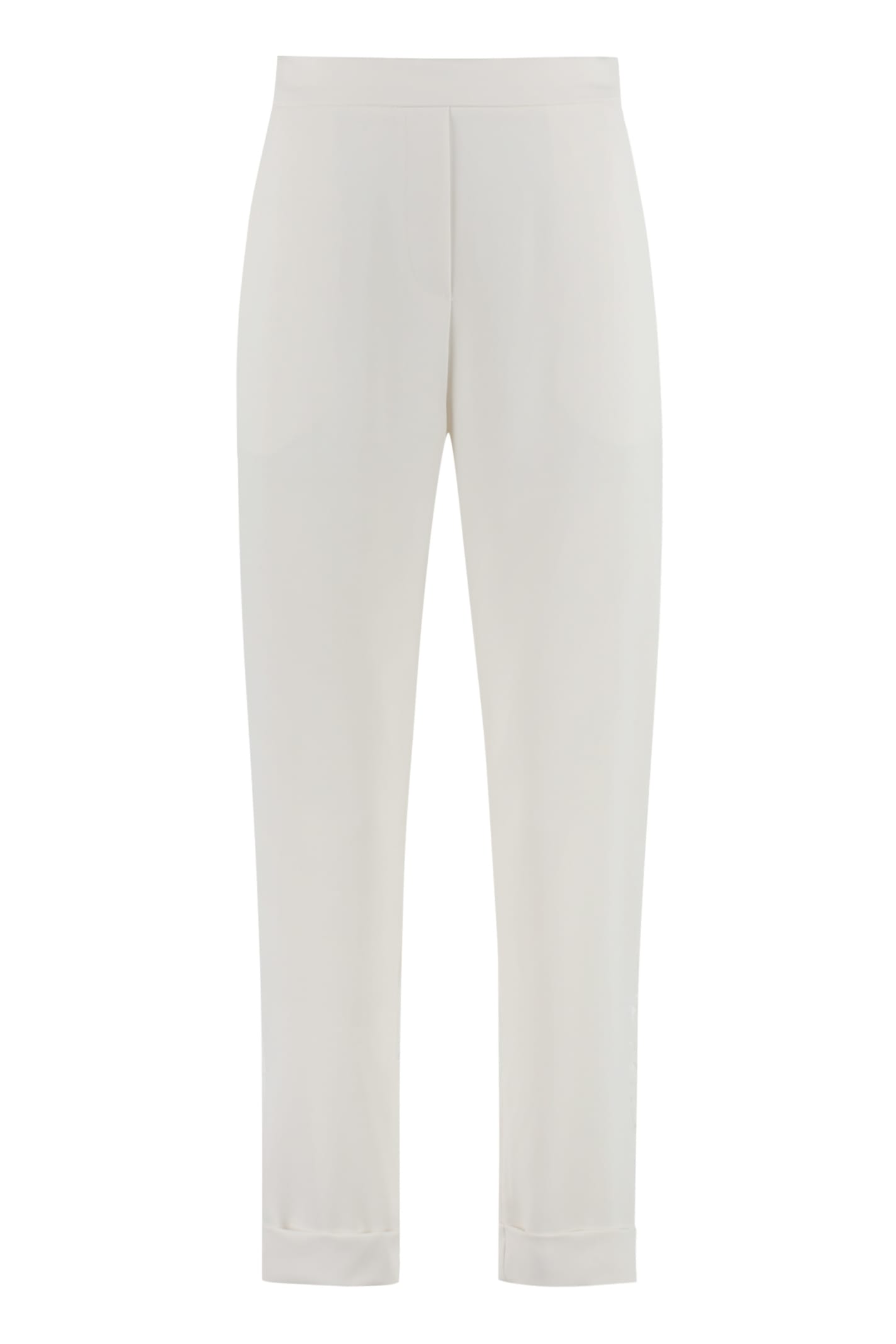 Shop P.a.r.o.s.h High-waist Crêpe Trousers In White