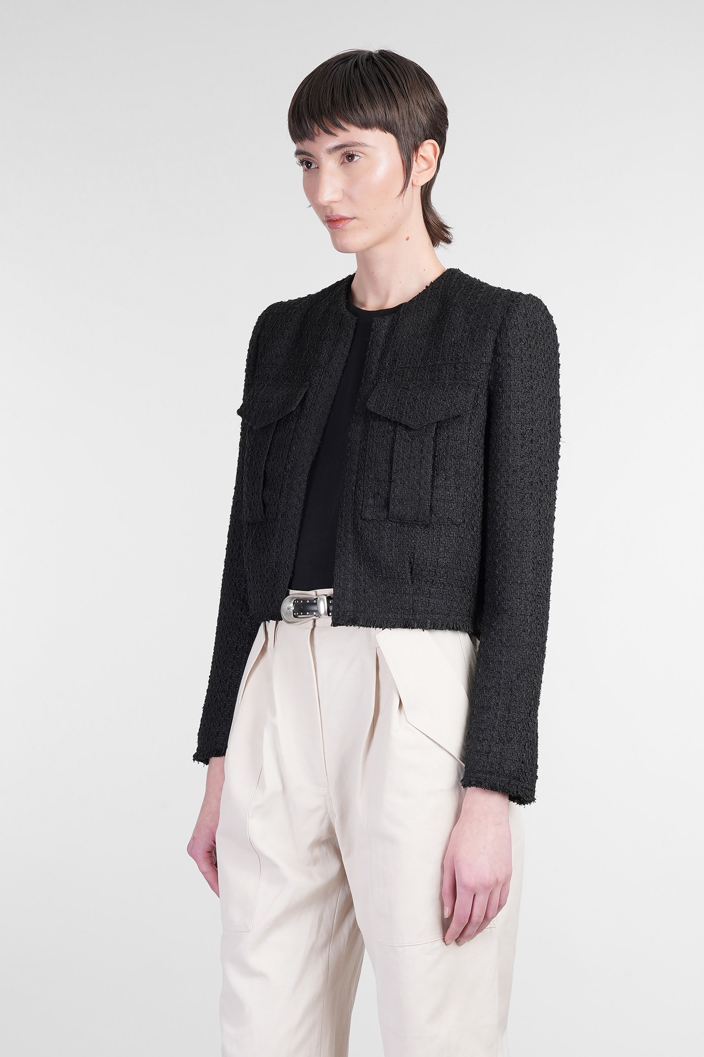 Iro Siname Casual Jacket In Black Polyester