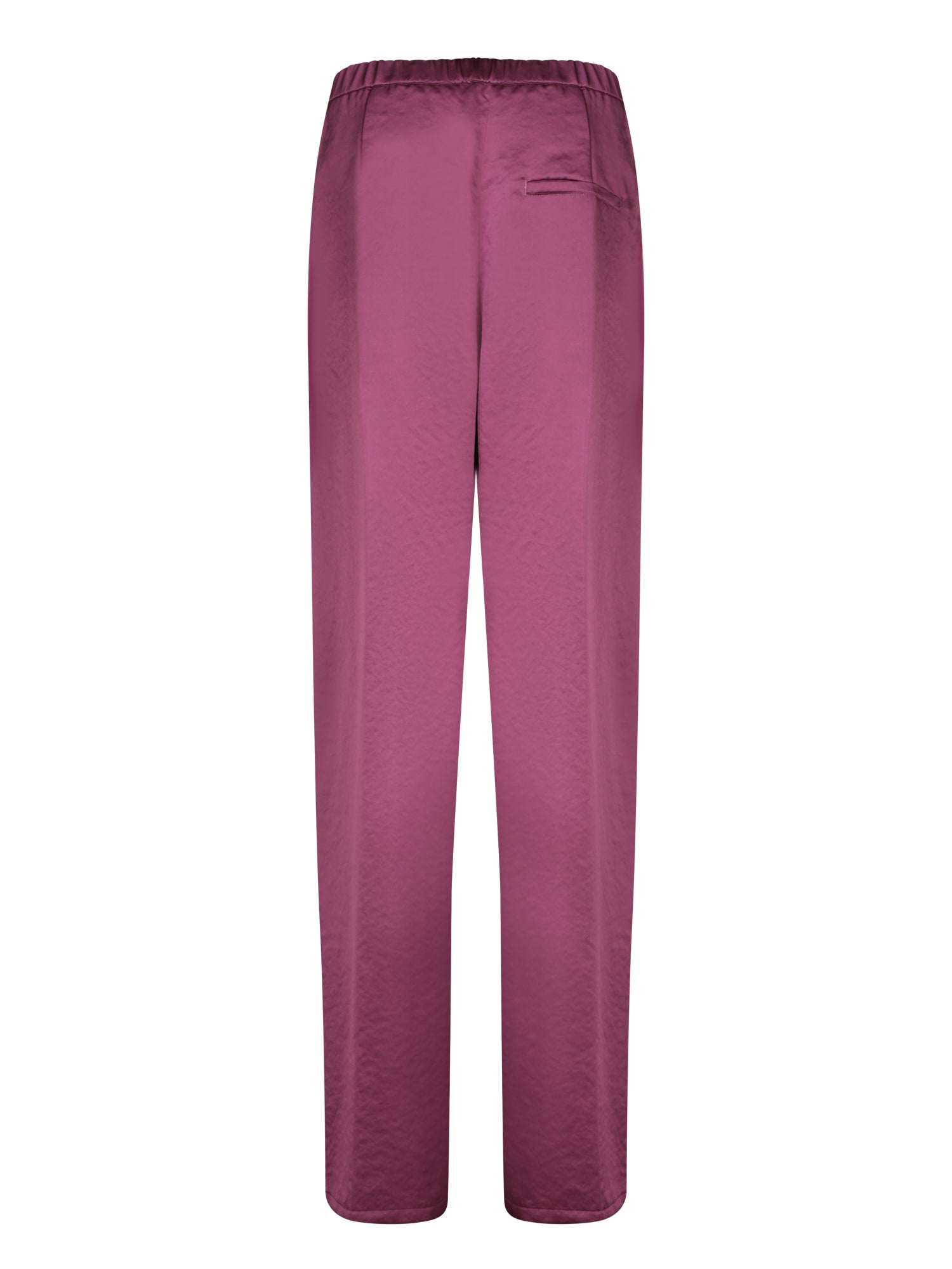 Shop Forte Forte Pink Duchesse Palazzo Pants In Bordeaux