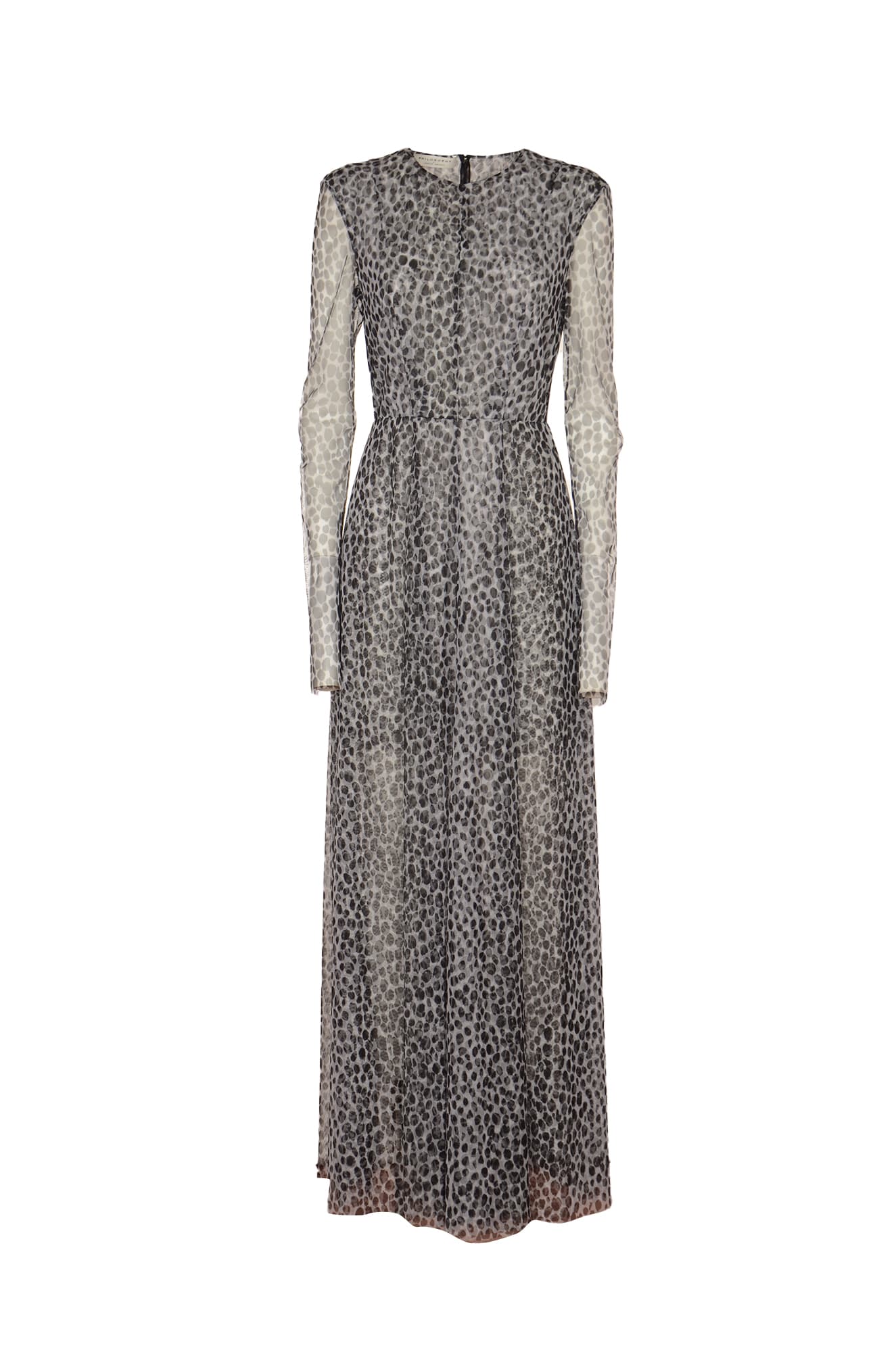 Shop Philosophy Di Lorenzo Serafini Long-sleeved Long-length Dress In Fantasia Bianco