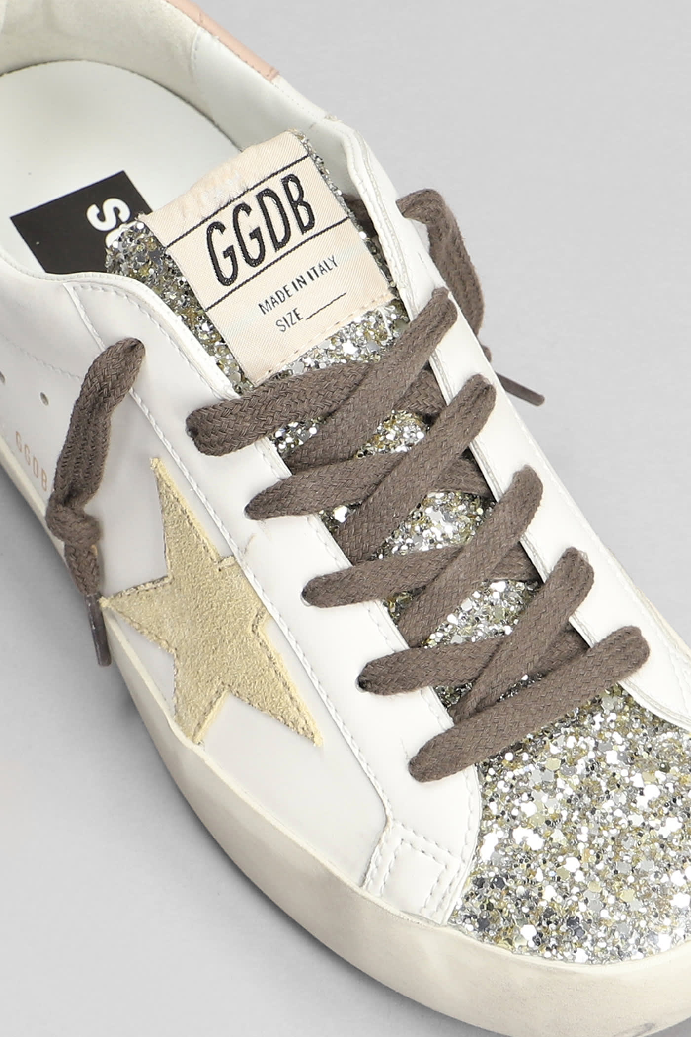 Shop Golden Goose Superstar Sneakers In White Leather