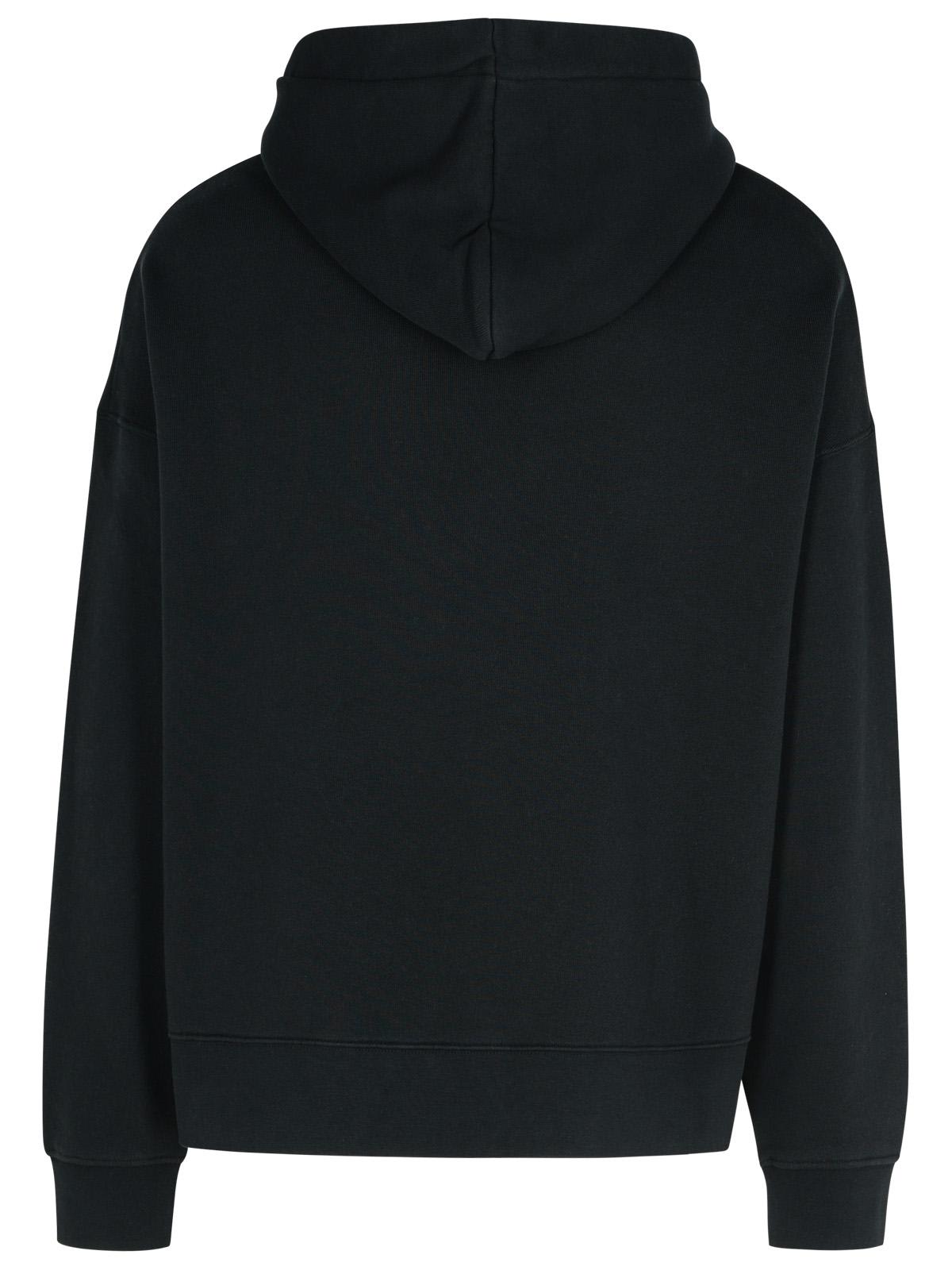 Shop Palm Angels College Black Cotton Sweatshirt In Nero