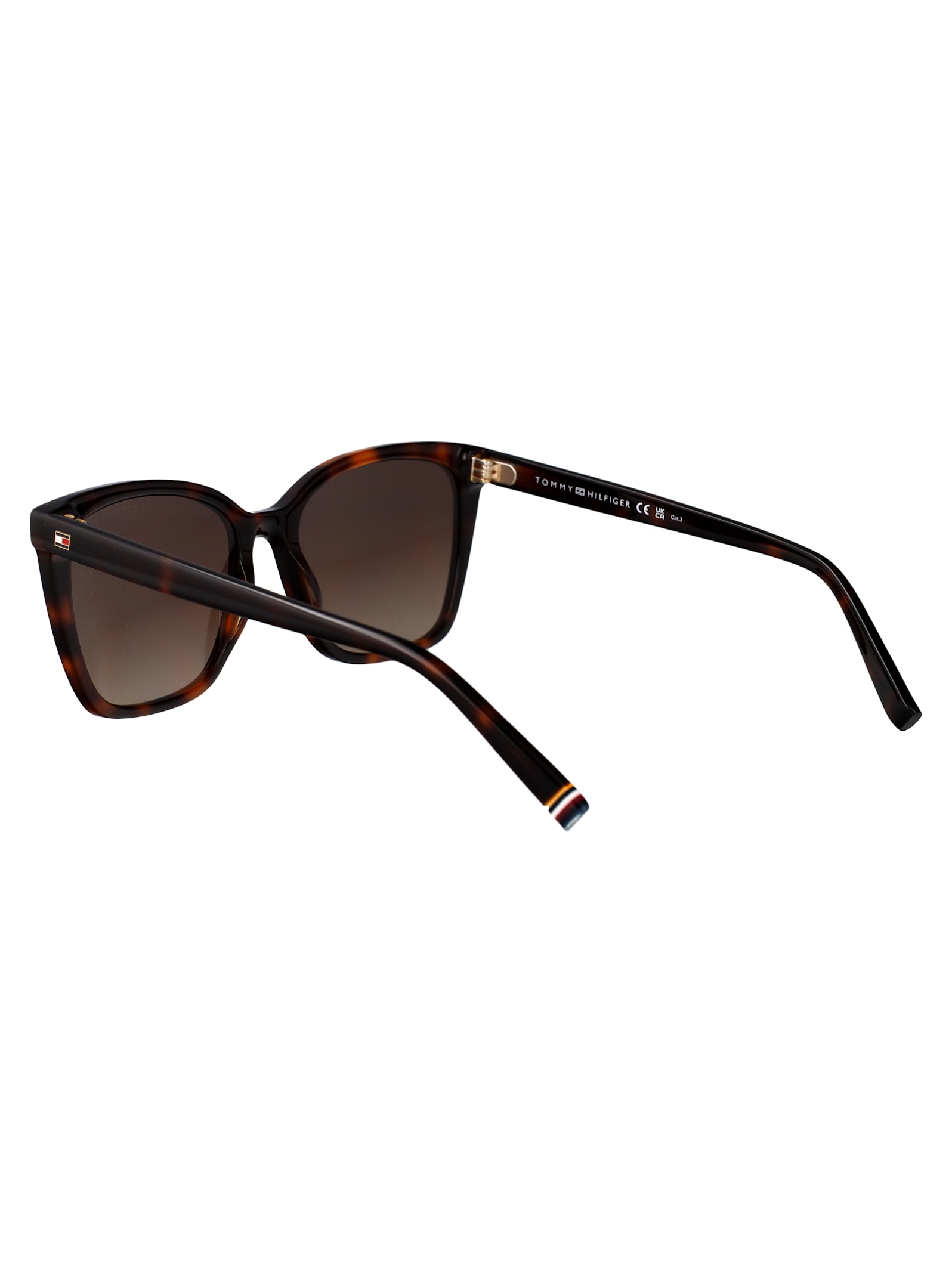 Tommy Hilfiger Havana Acetate Sunglasses In Brown