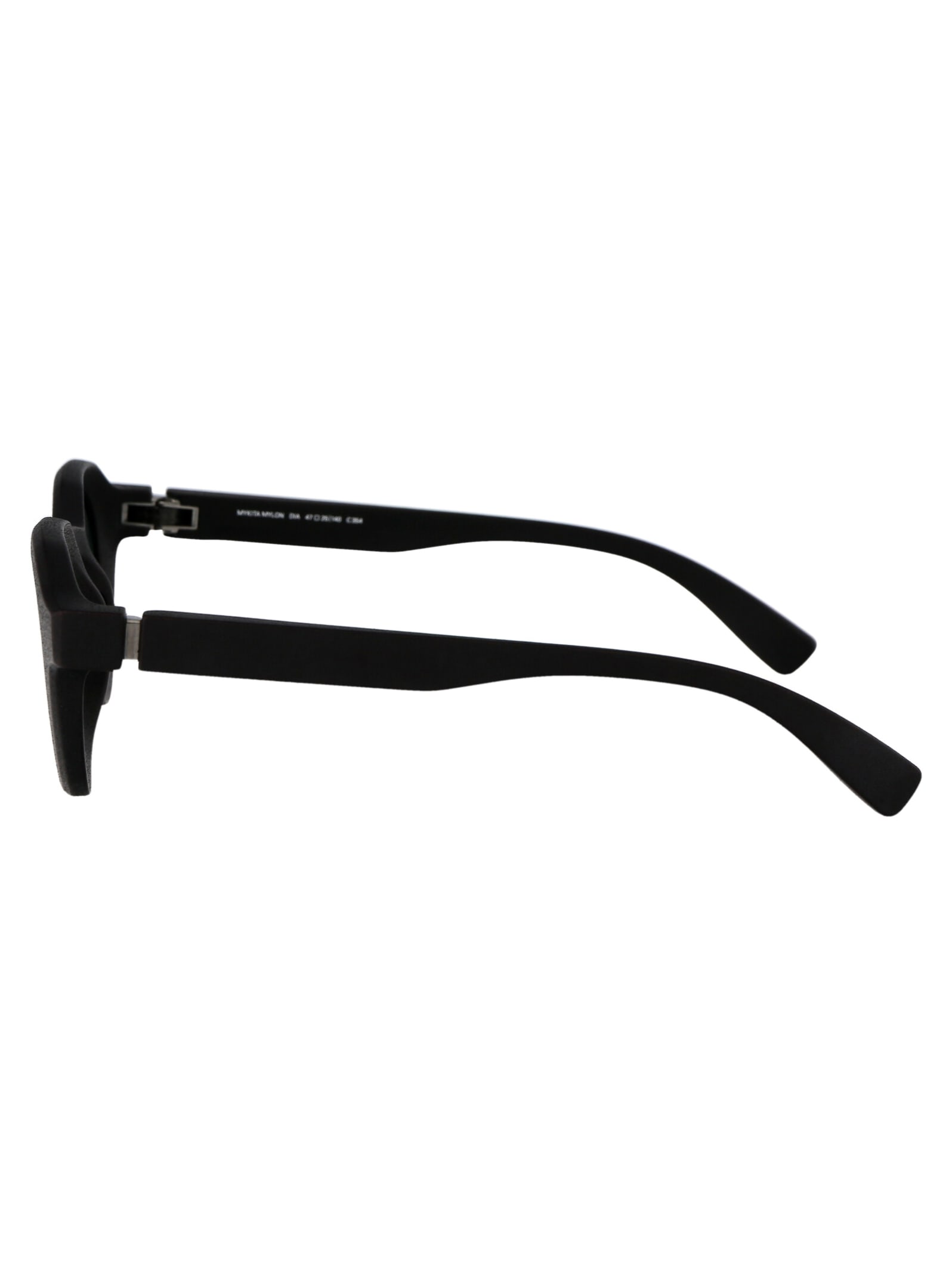 Shop Mykita Dia Sunglasses In 354 Md1-pitch Black Dark Grey Solid