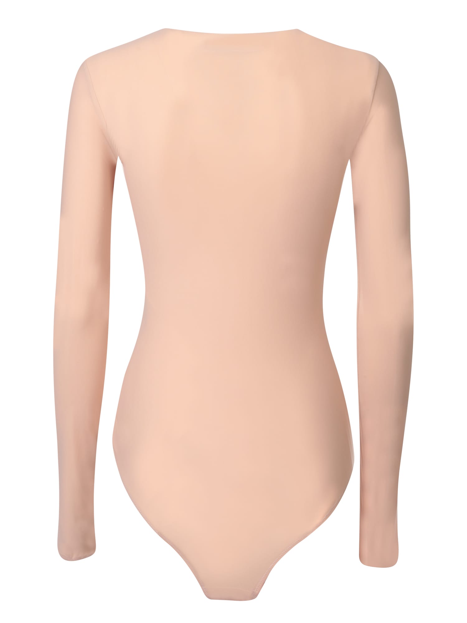 Shop Mm6 Maison Margiela Front Number Graphic Peach Bodysuit In Pink
