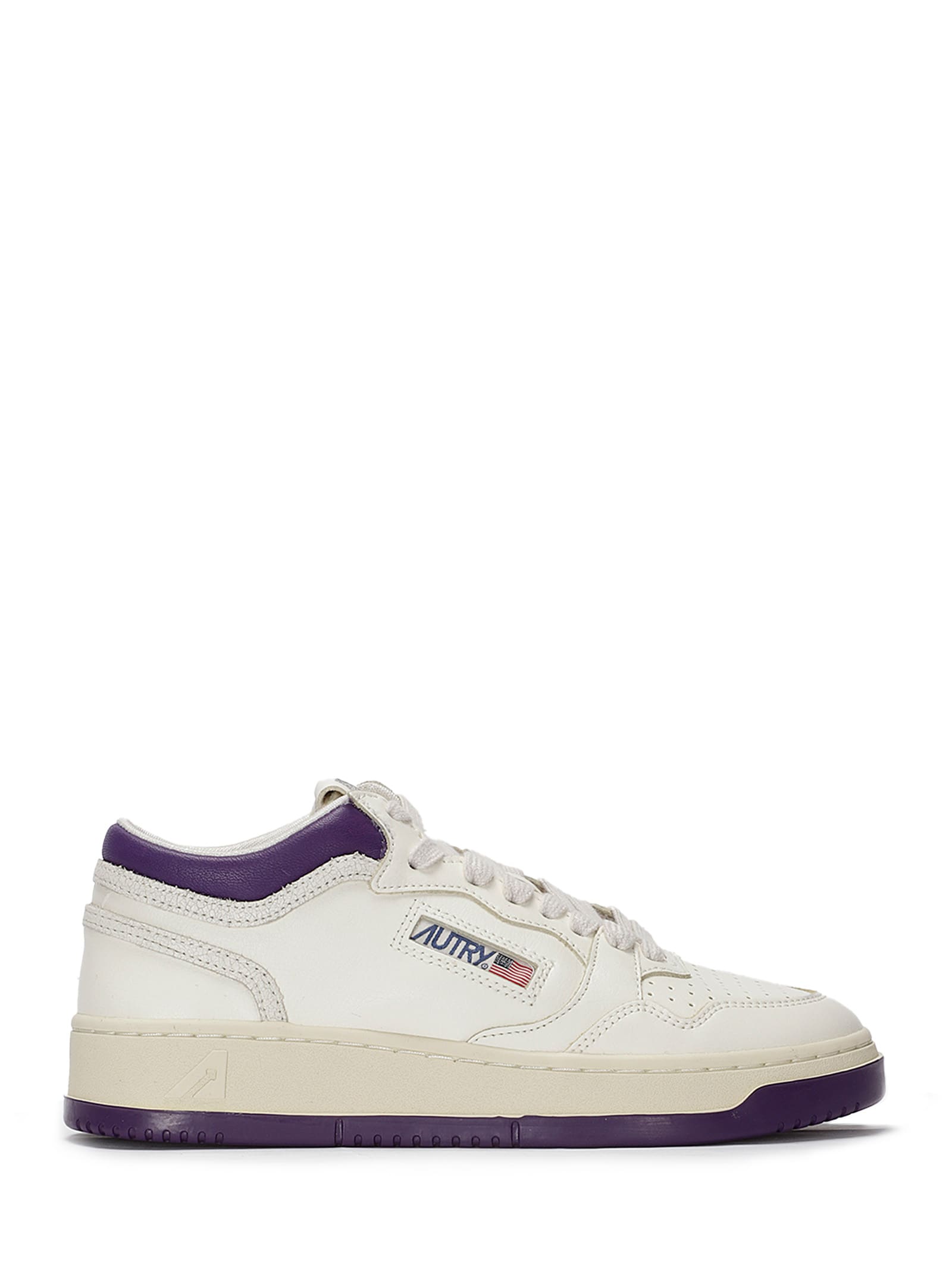 Autry Leather Sneakers With Perforated Toe