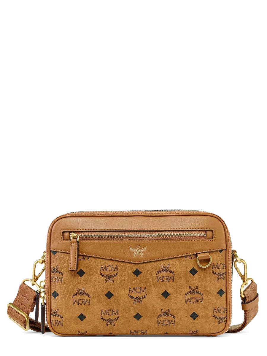 Mcm Diamond Camera Bag In Visetos In Brown