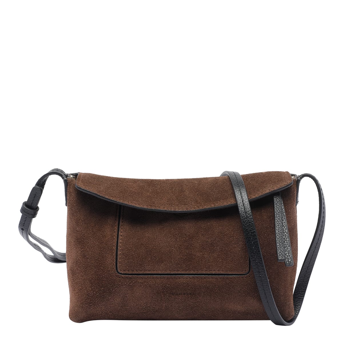 Wandler Penelope Suede Flap Shoulder Bag In Brown