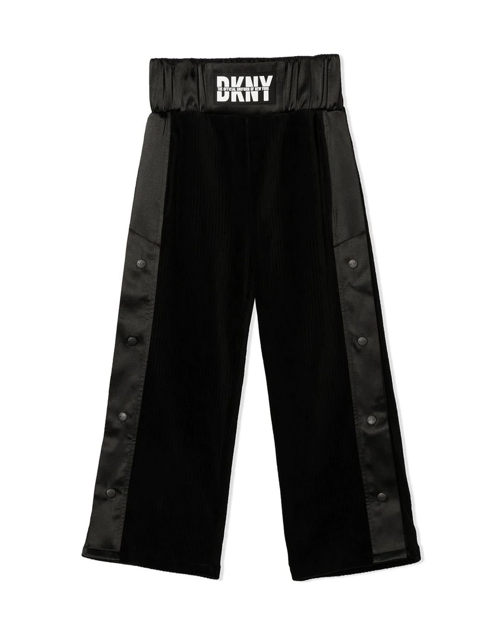 DKNY Black Cotton Blend Trousers
