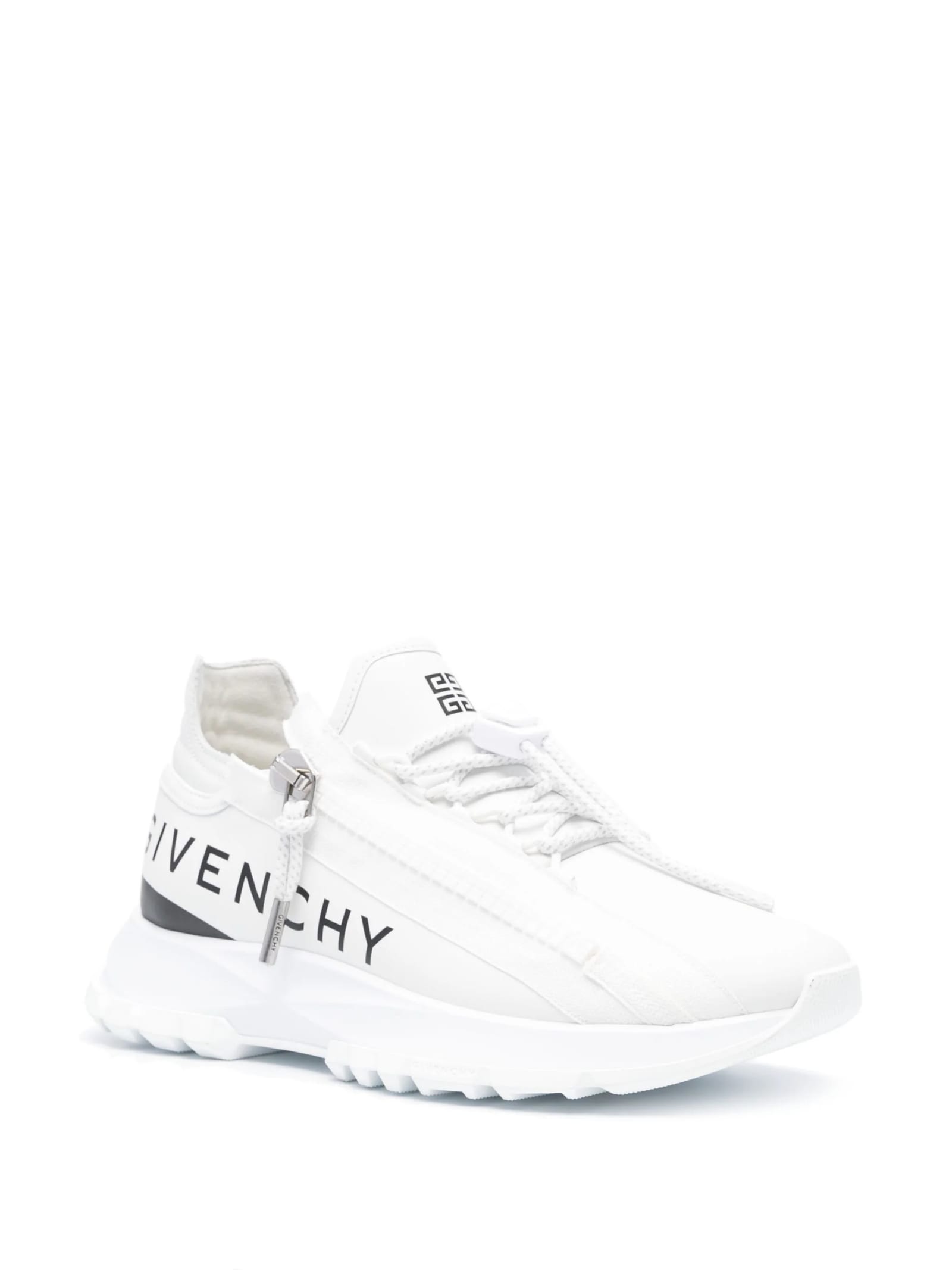 Shop Givenchy Specter Running Sneakers In White Leather With Zip