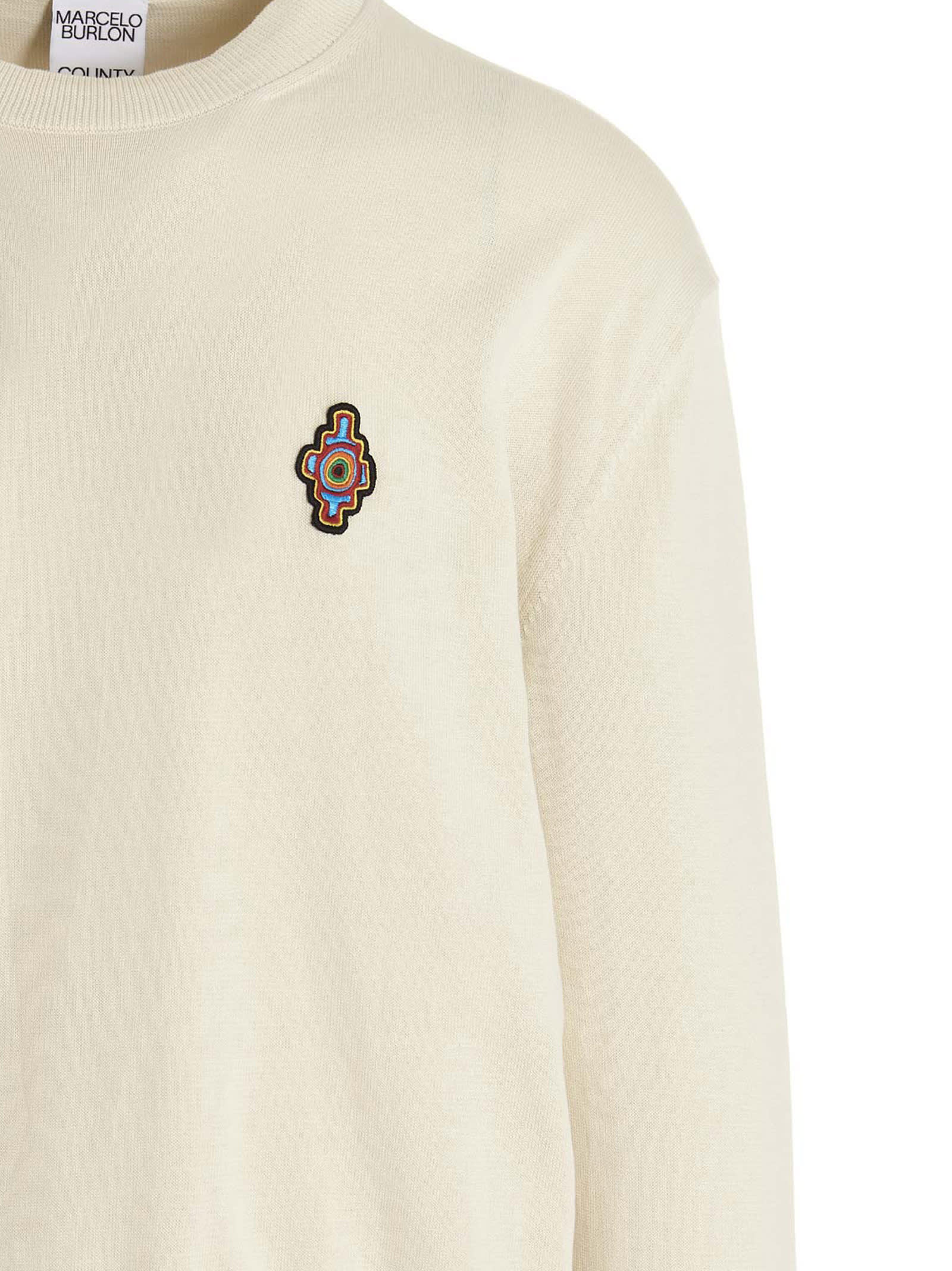 Shop Marcelo Burlon County Of Milan Sunset Cross Sweater In White