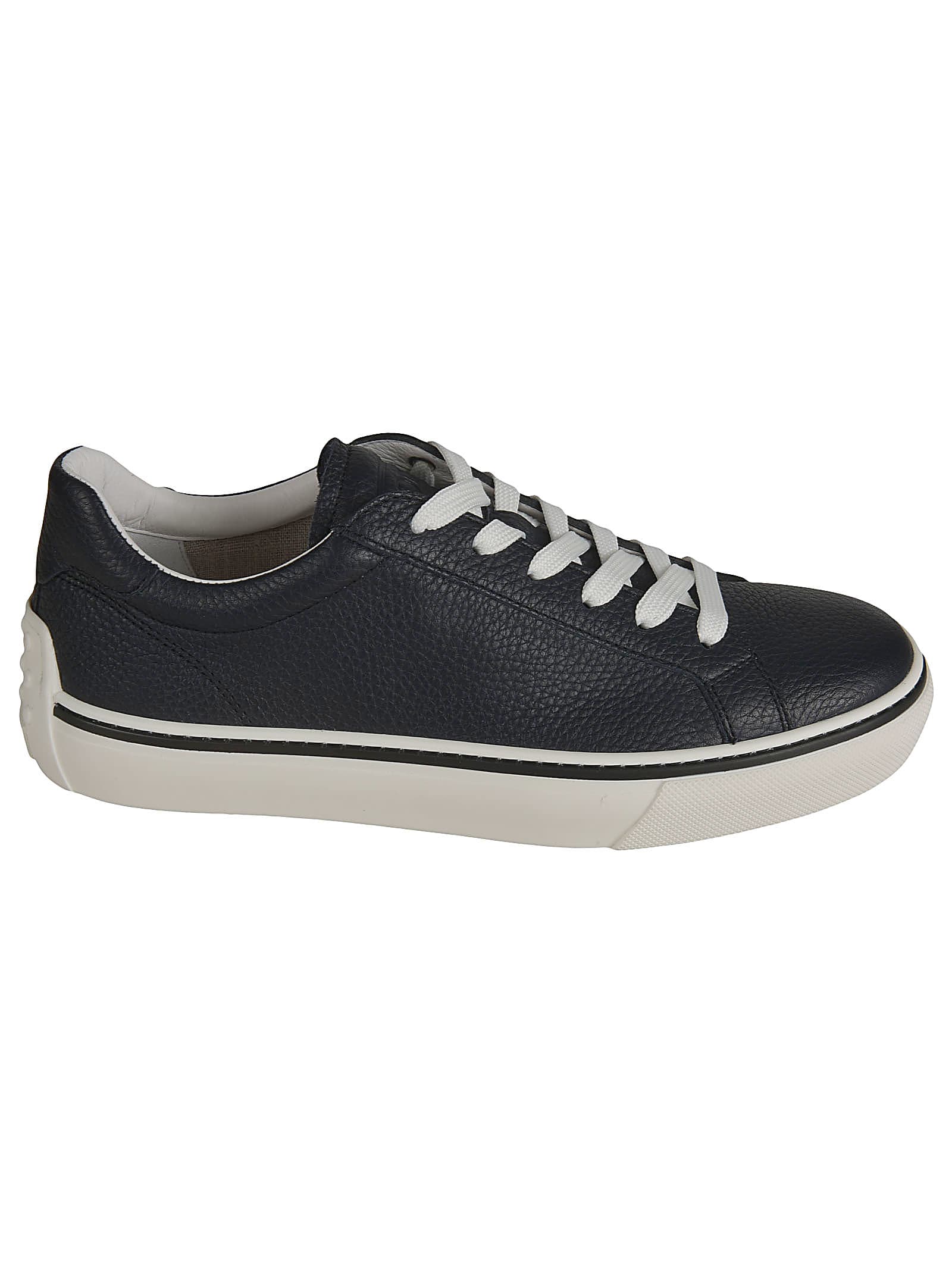 Tods Grained Leather Classic Sneakers