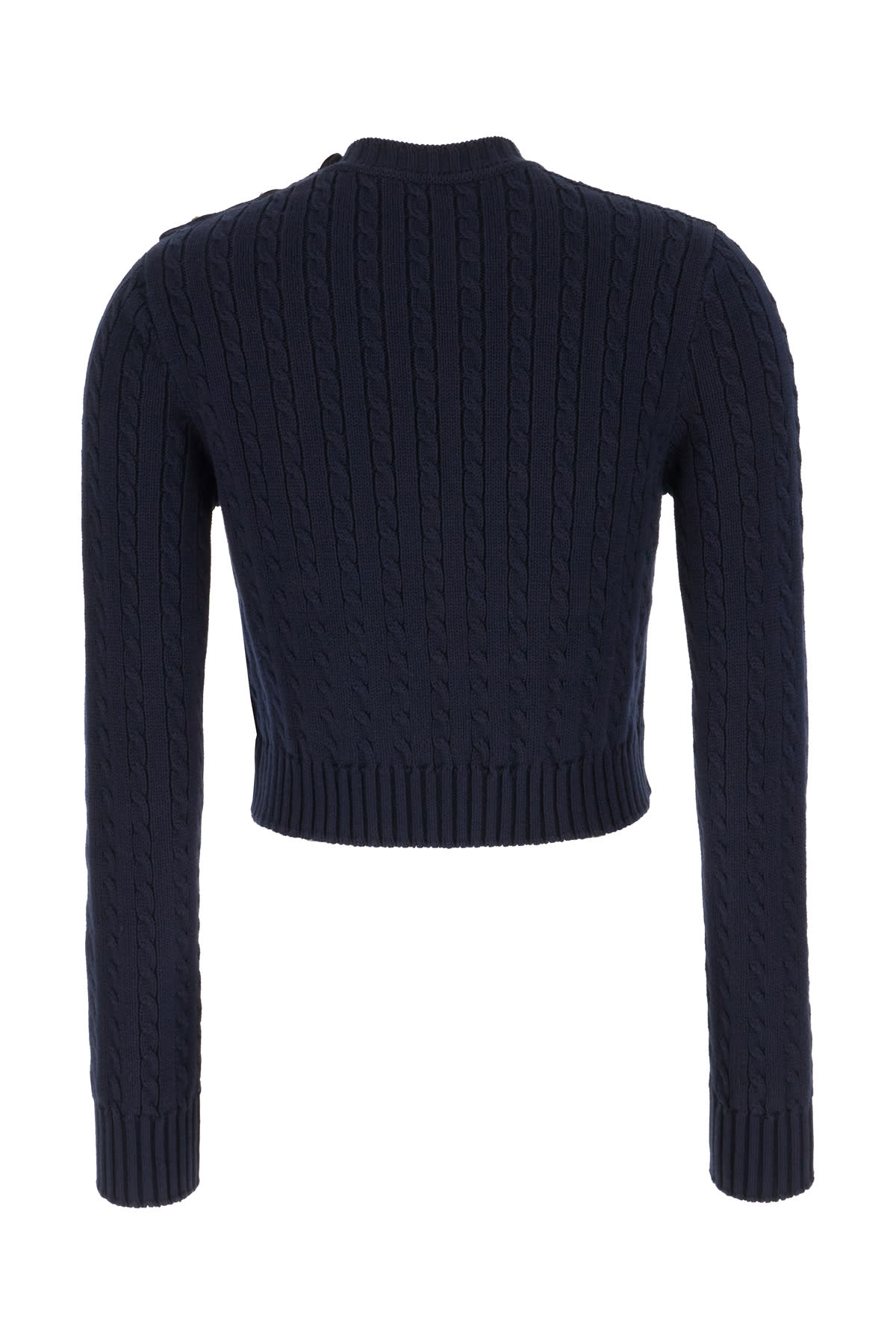 Shop Chloé Midnight Blue Cotton Sweater In Classic Navy