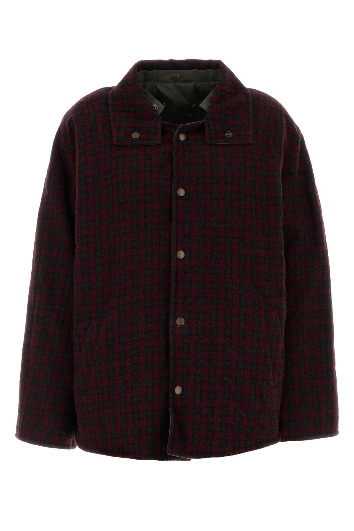 Maison Margiela Embroidered Wool Reversible Jacket In Pattern