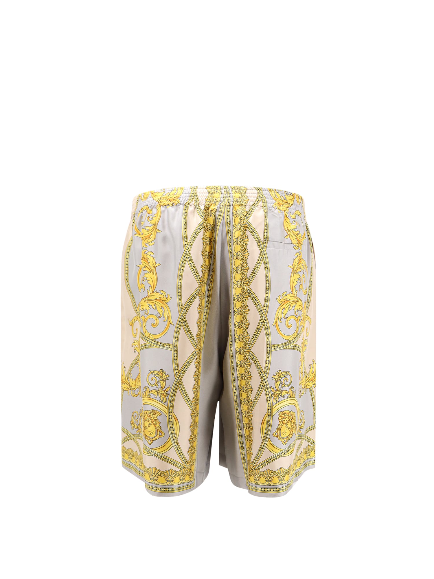 Shop Versace Bermuda Shorts In Golden