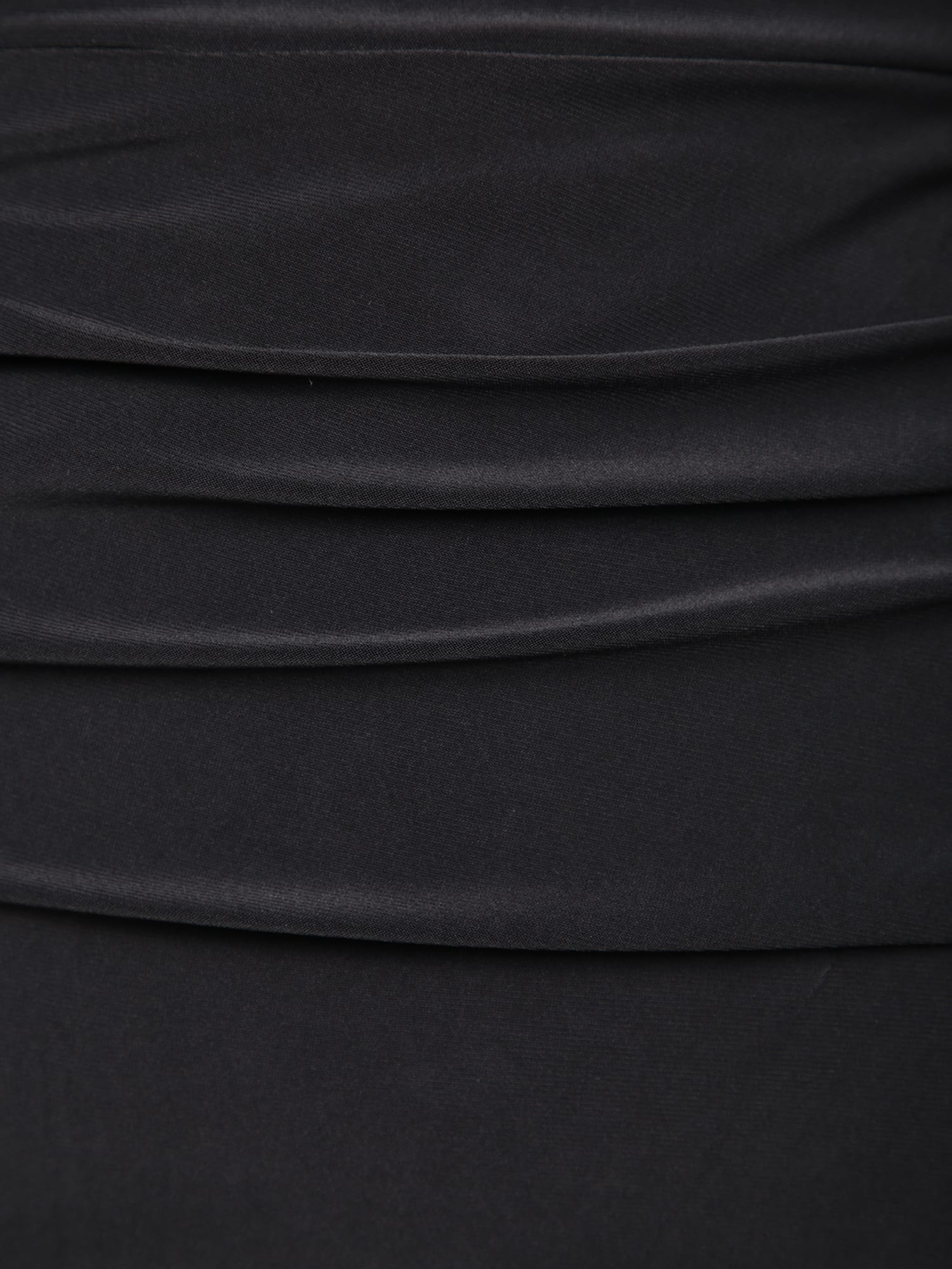 Norma Kamali Strapless Ruched Stretch-jersey Midi Dress In Black