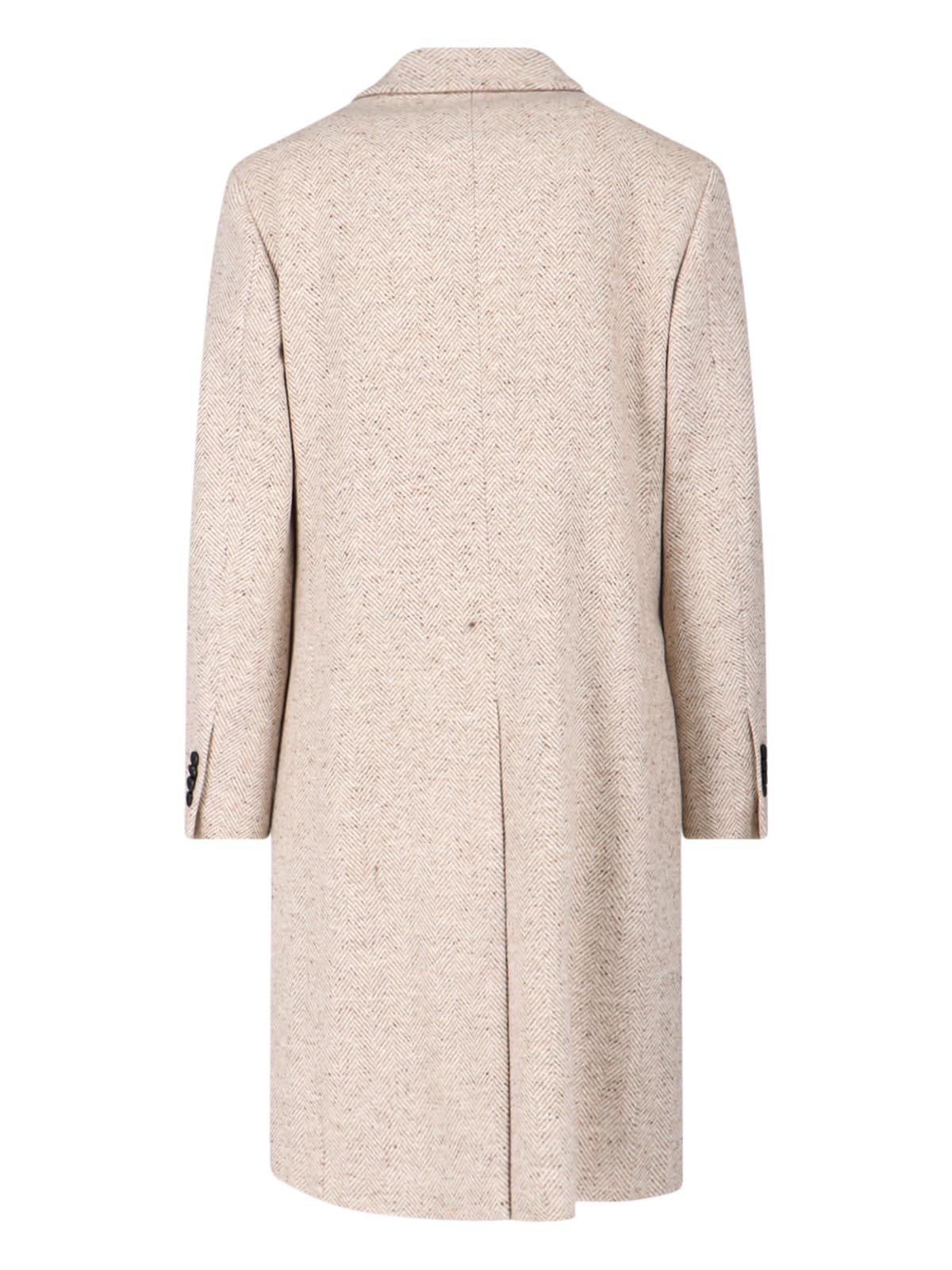 Lardini Single-breasted Jacket With Notch Lapel And Back Vent In Neutral