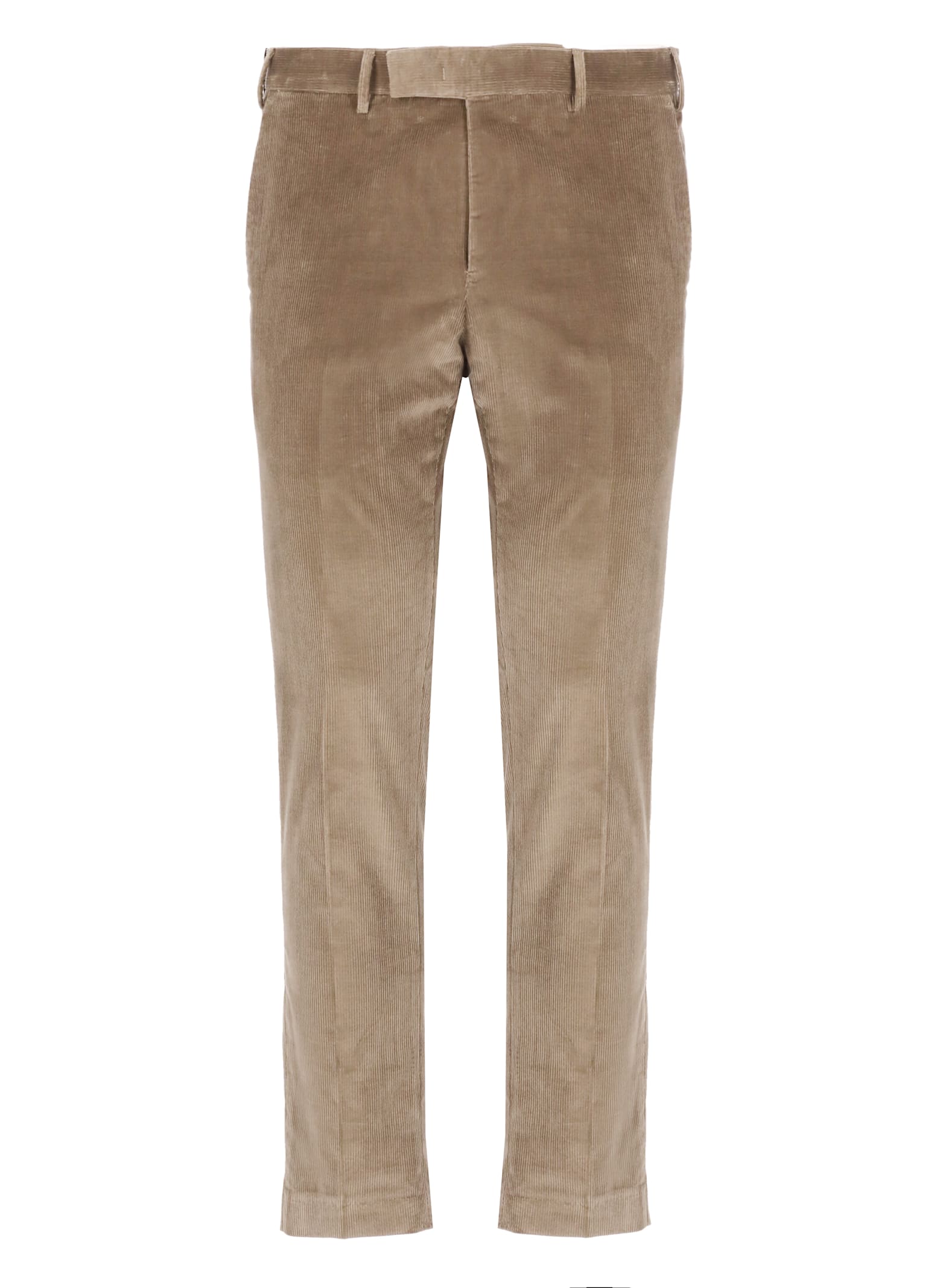 Shop Pt Torino Corduroy Trousers In Green