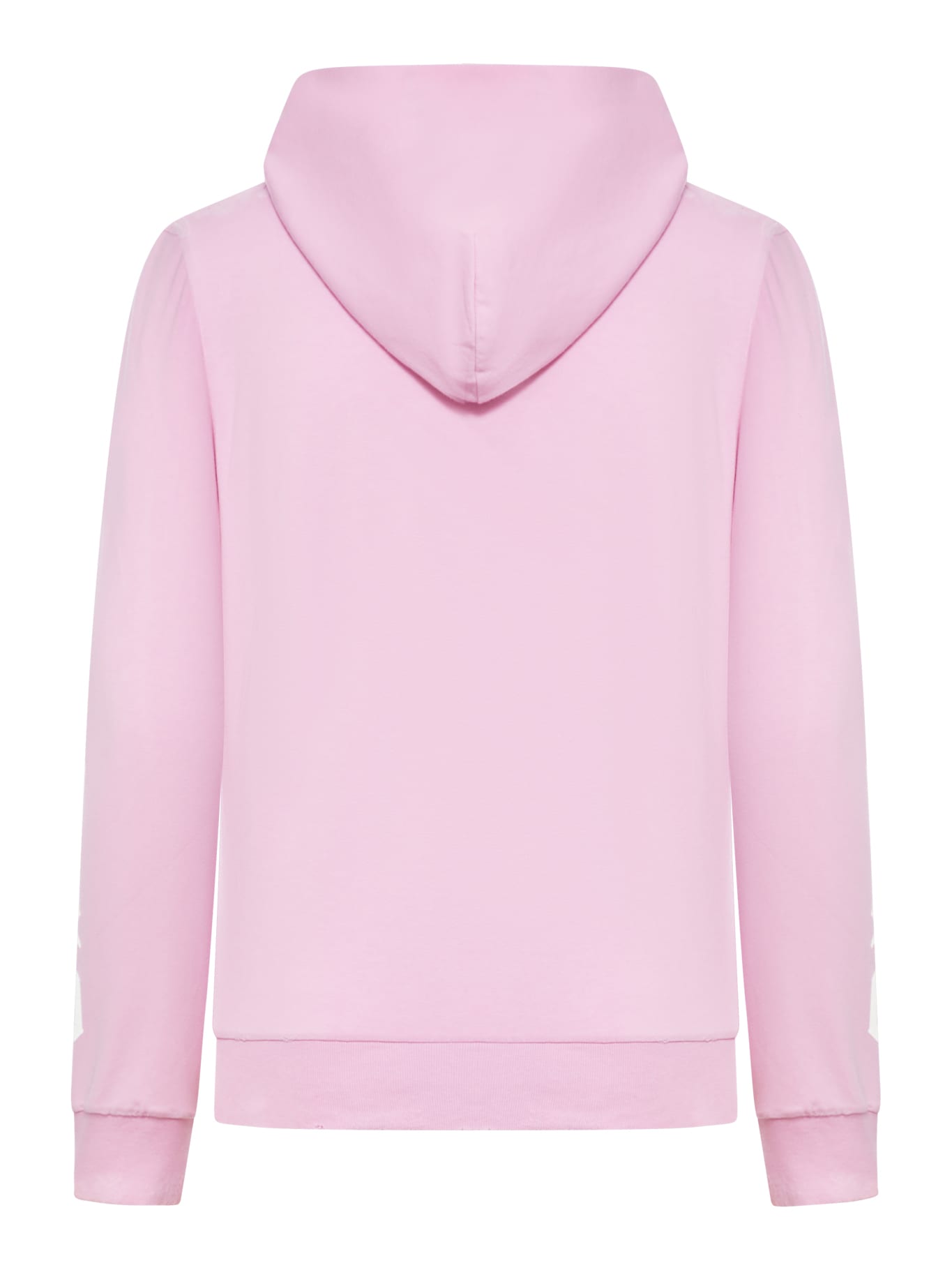 Shop Balenciaga Stretch Cotton Hoodie With Slogan Print In Light Pink White