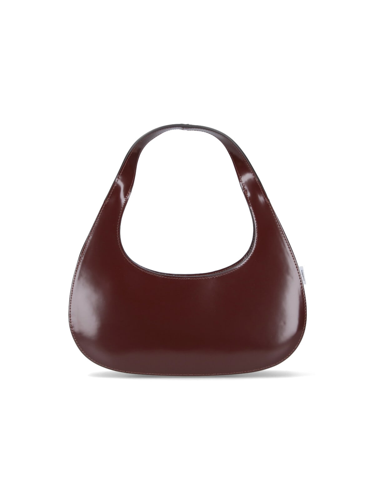 Coperni Crescent-shaped Brown Leather Shoulder Bag In Brown
