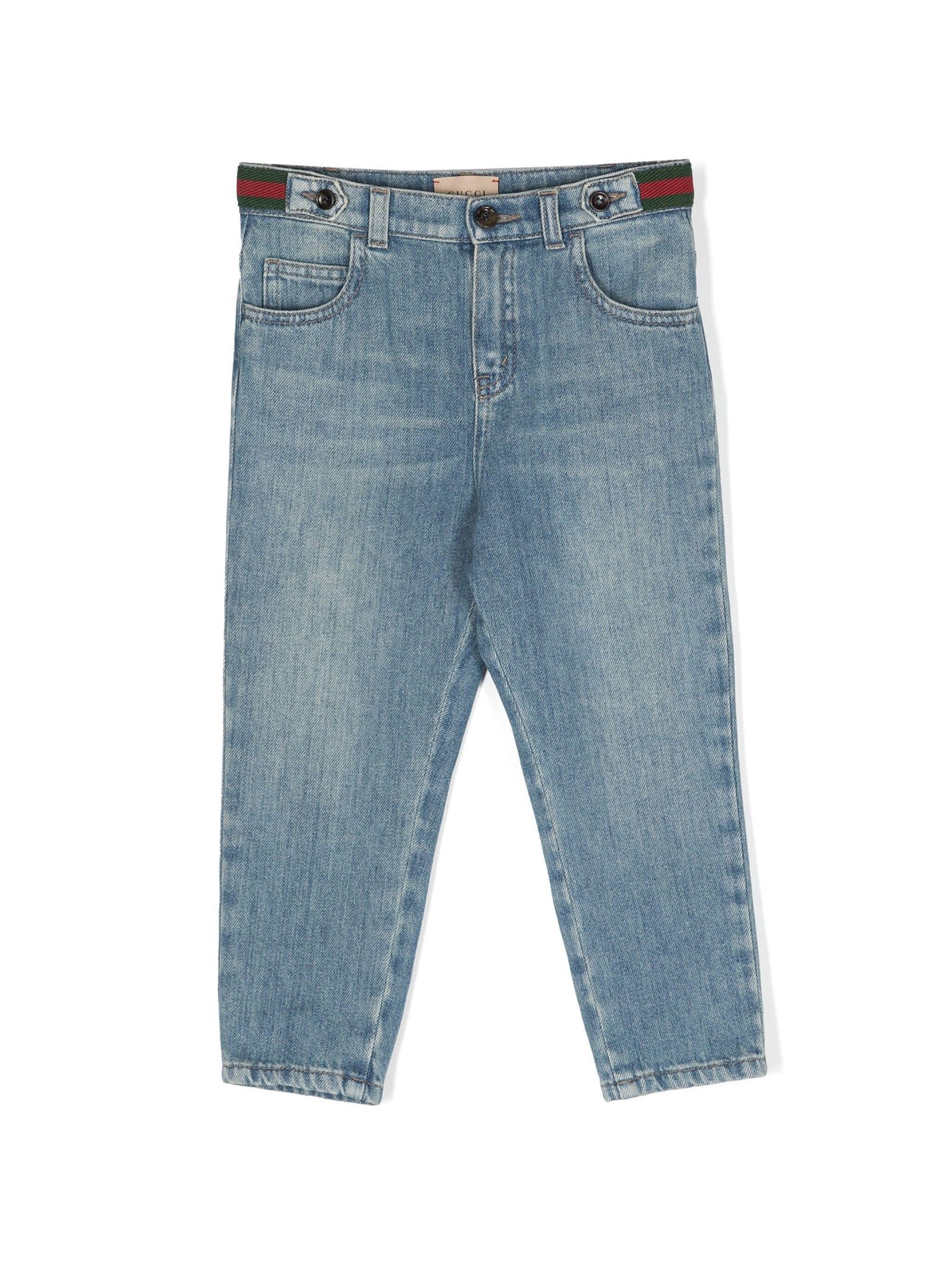 Shop Gucci Kids Jeans Blue