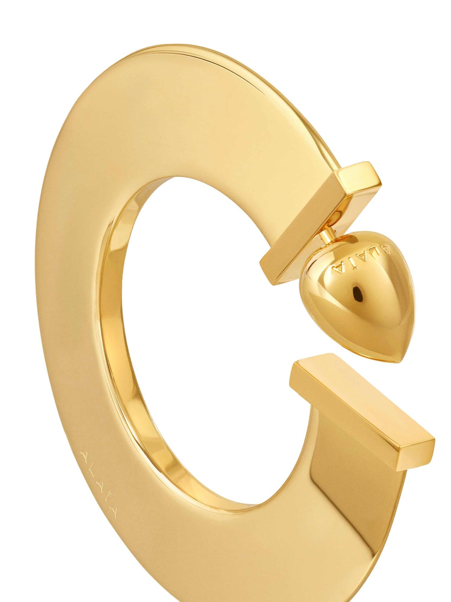 Alaïa Blade Hoop Small Earrings In Gold