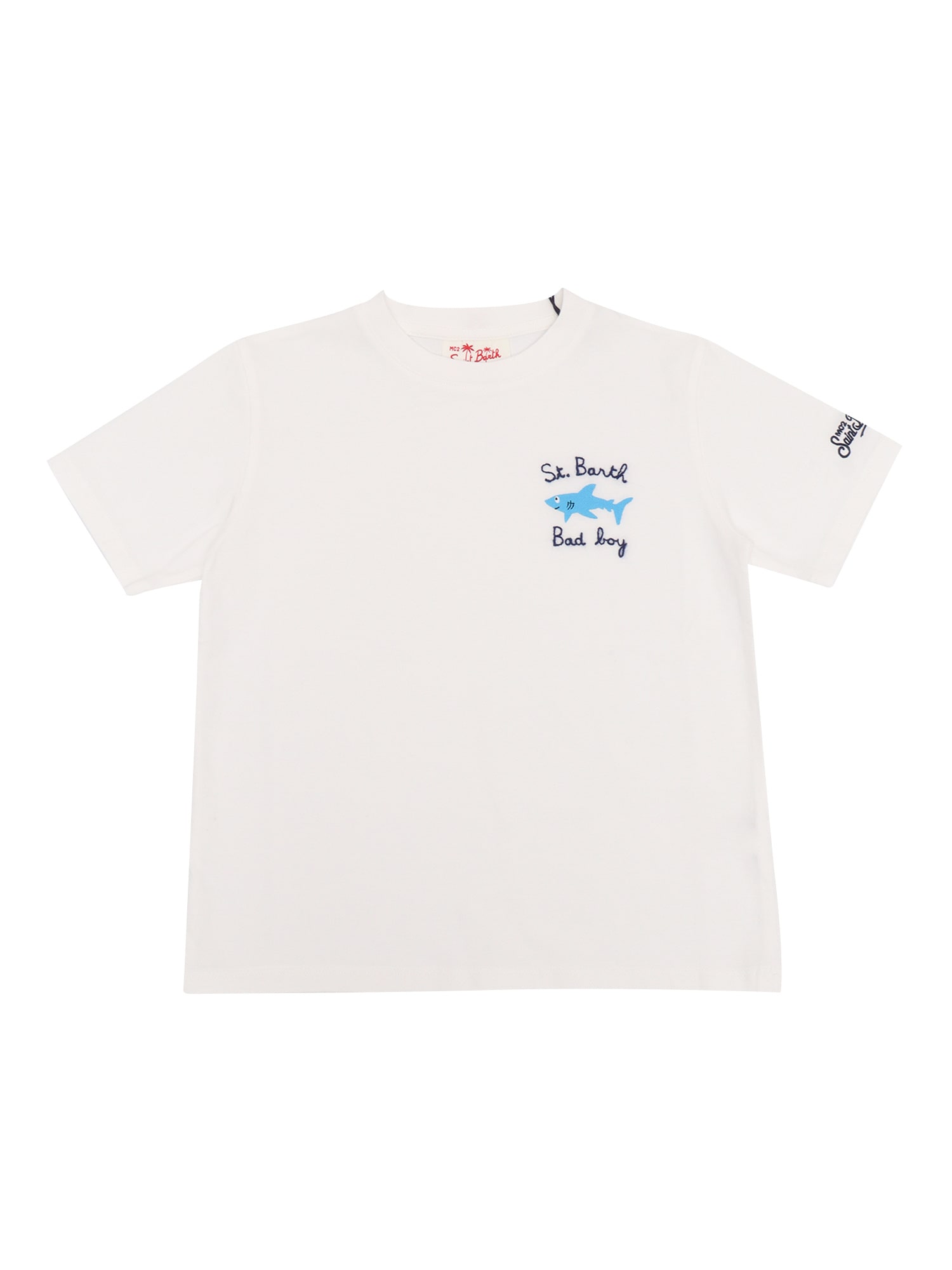 Mc2 Saint Barth T-shirt With Embroidery In White