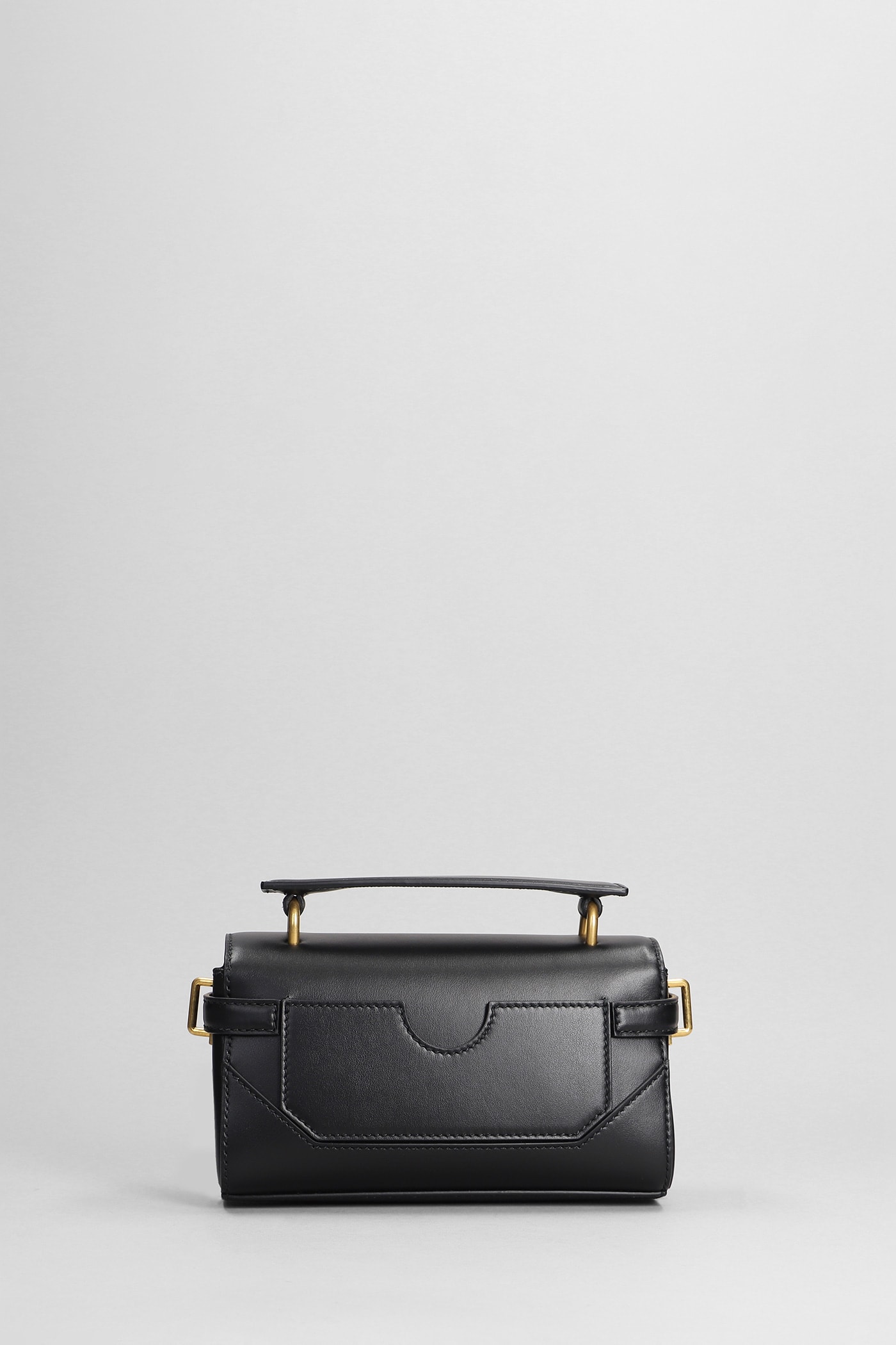 Shop Balmain B Buzz 19 Shoulder Bag In Black Leather