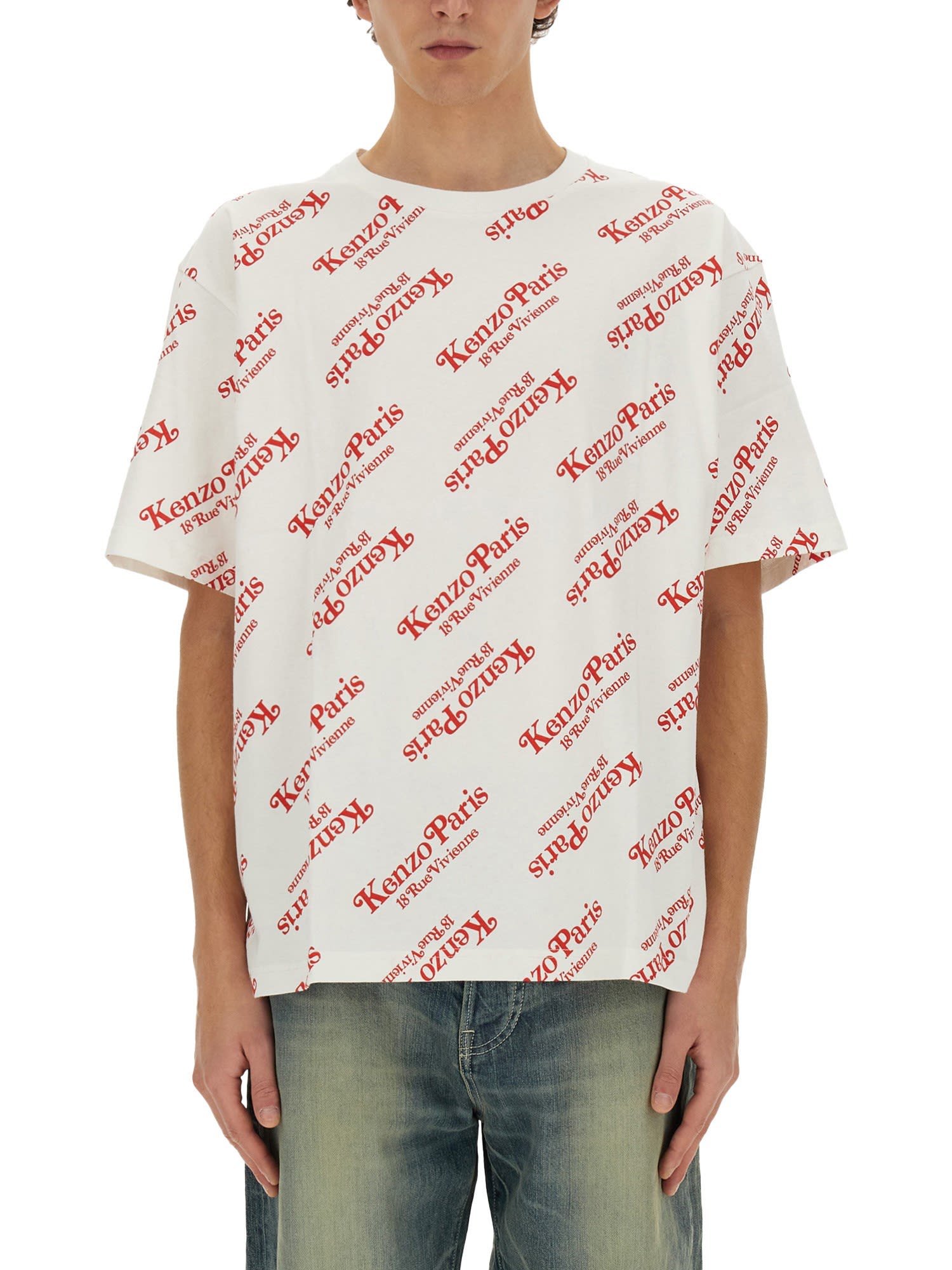 Shop Kenzo T-shirt With Logo In White