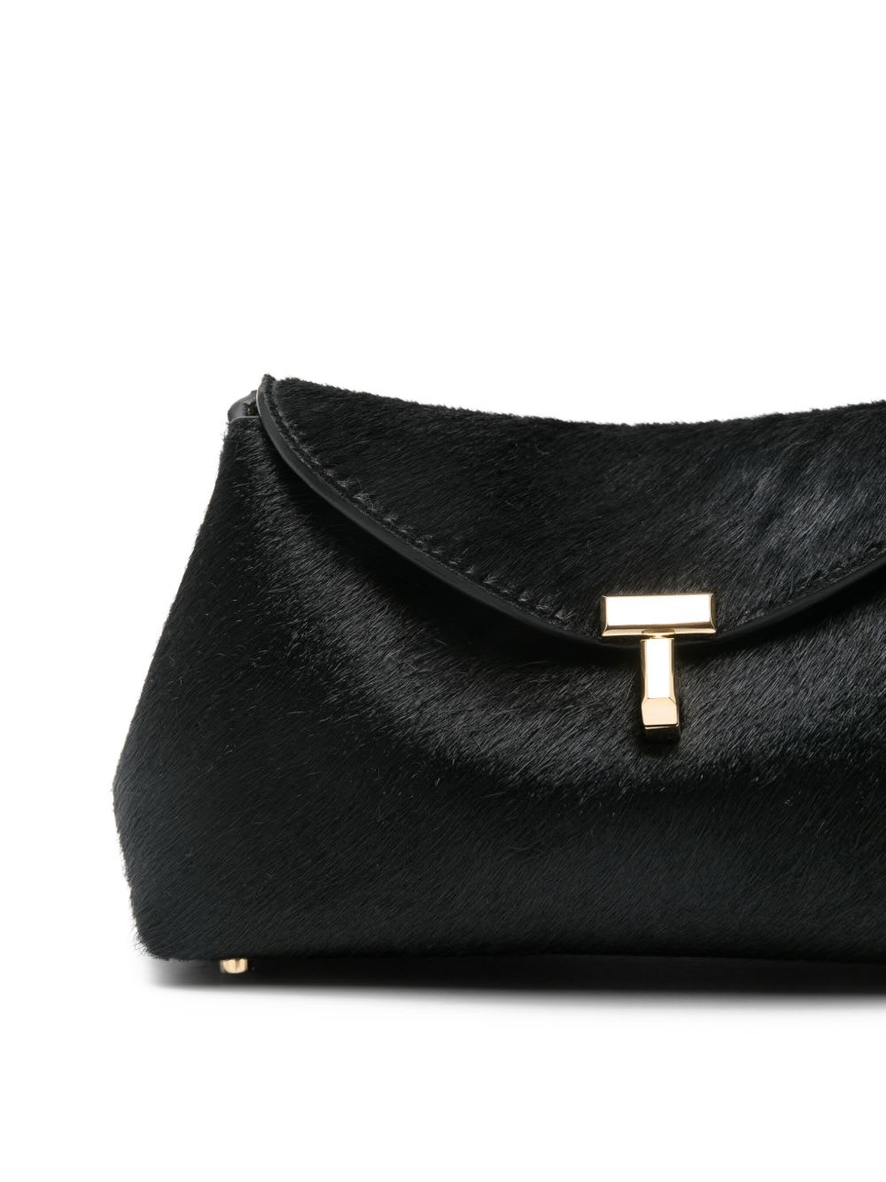 Totême Mini Clutch Bag Curved Silhouette In Black