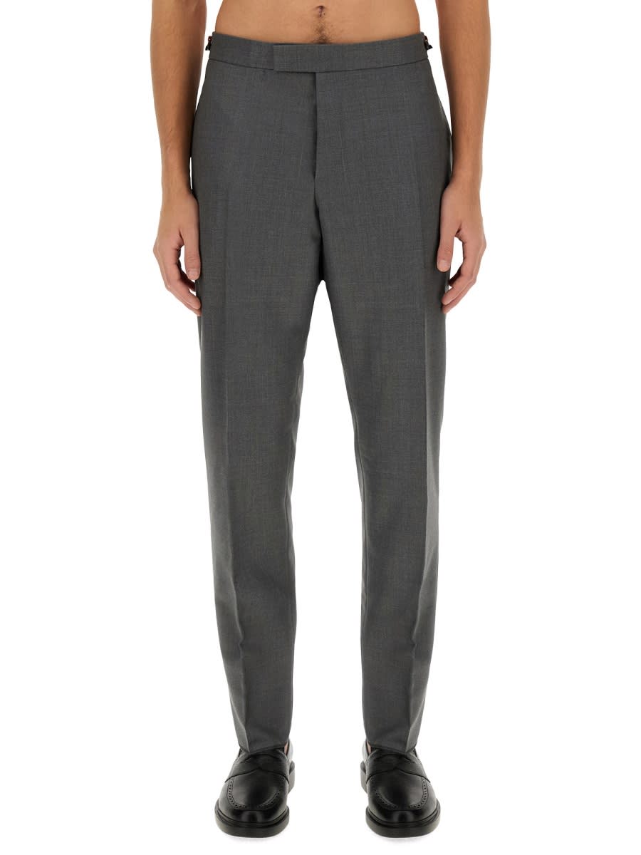 Shop Thom Browne Low-waist Trousers In Grey