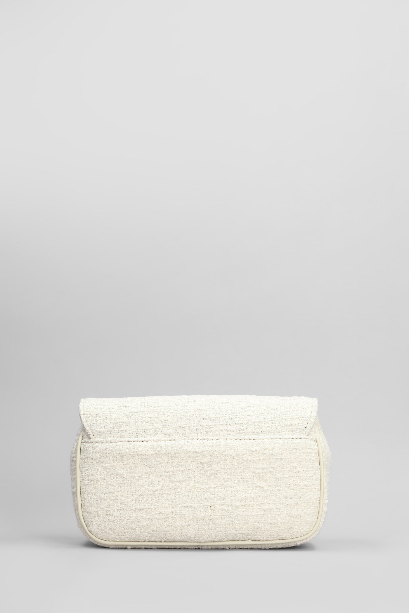 Roberto Festa Lunette Shoulder Bag In Beige Fabric In Beige