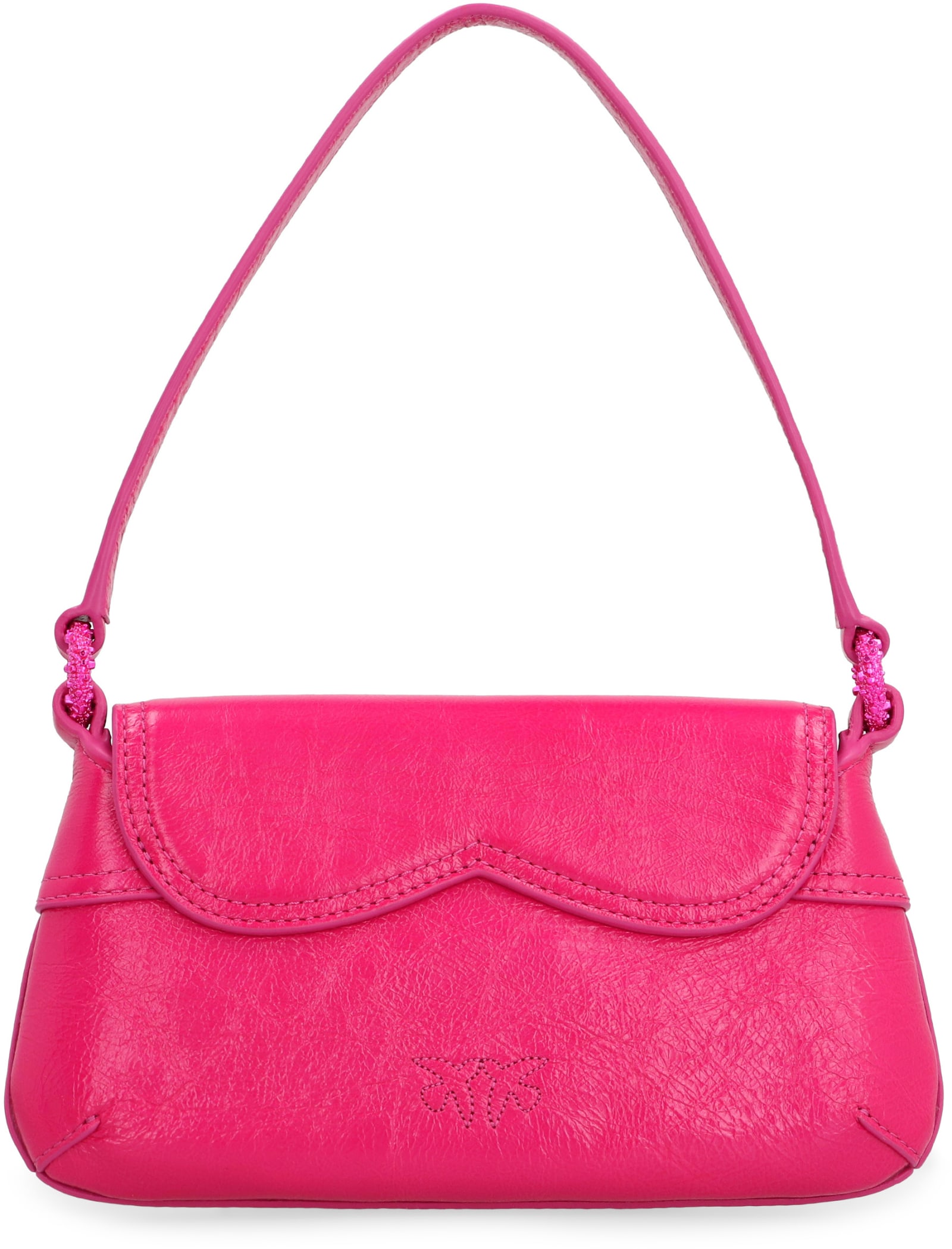 Shop Pinko Baby 520 Bag Leather Bag In Fuchsia