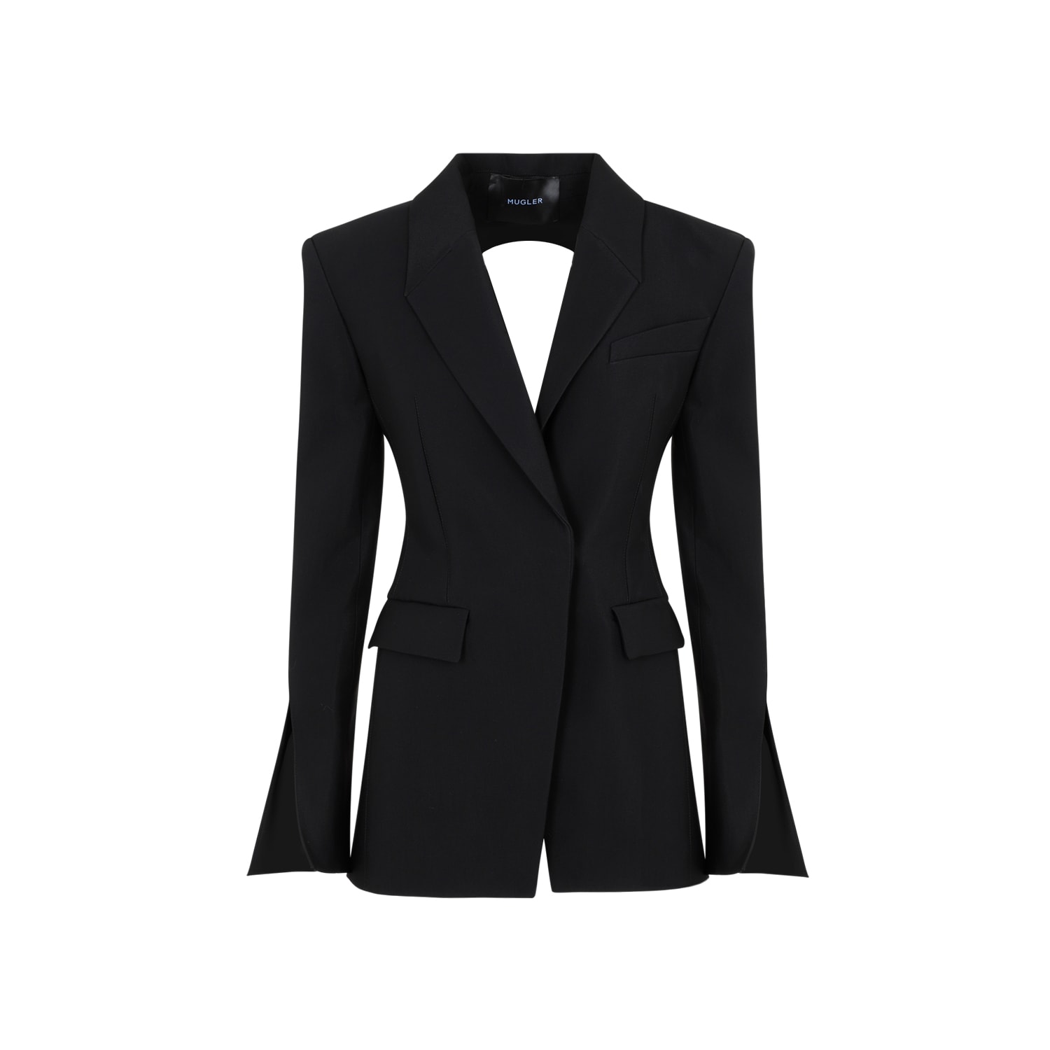 Shop Mugler Viscose Jacket In Black