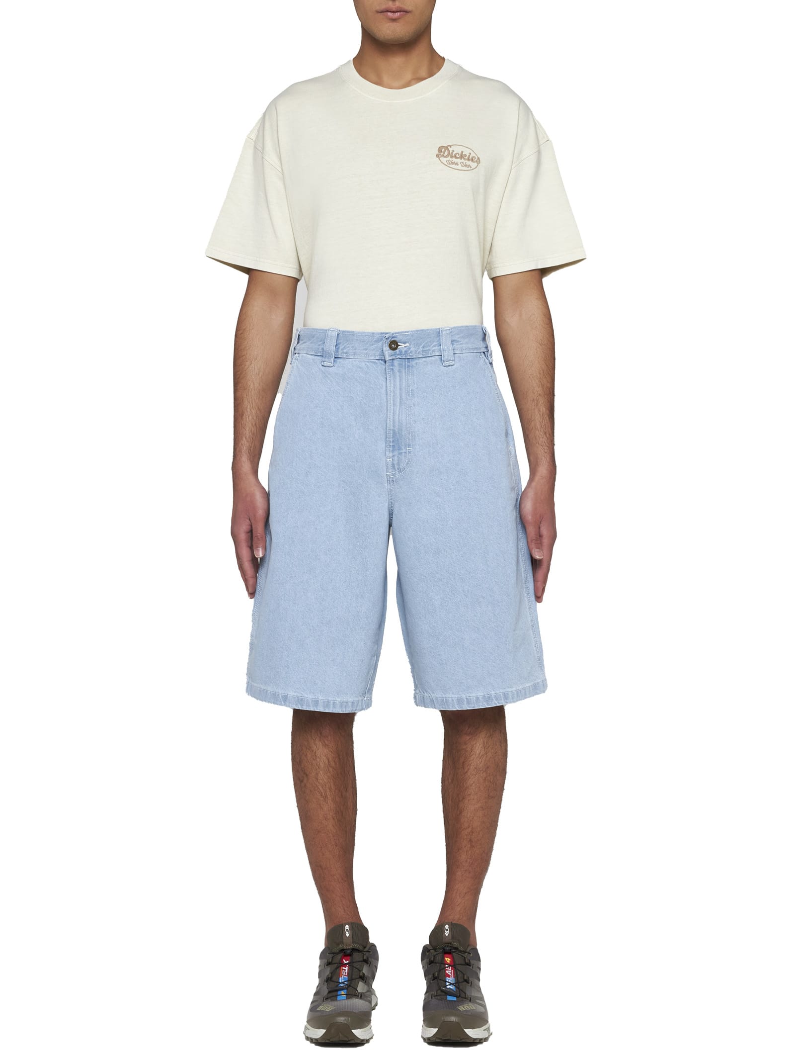 Shop Dickies Shorts In Vntg Blue