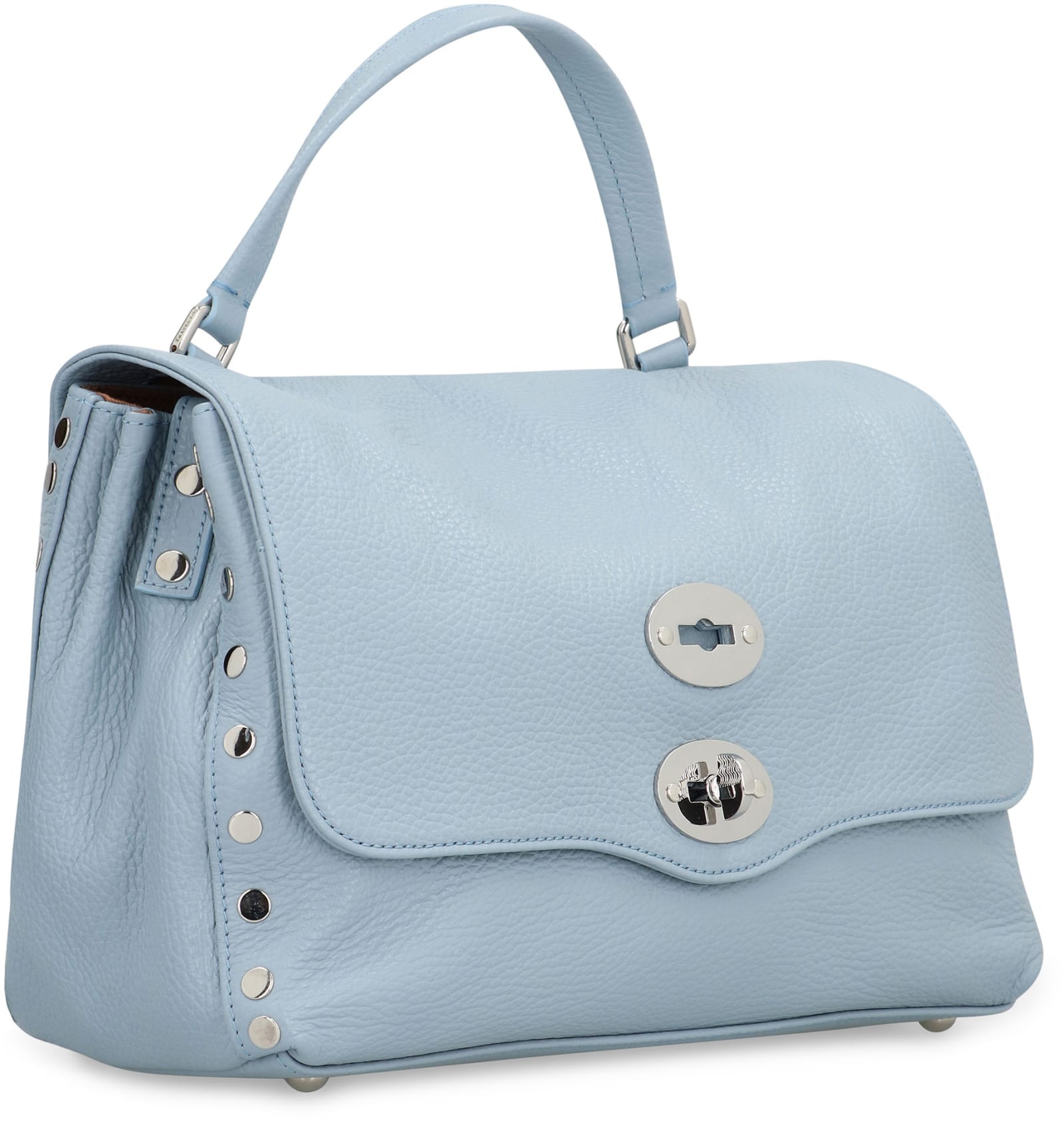 Shop Zanellato Postina S Leather Handbag In Light Blue