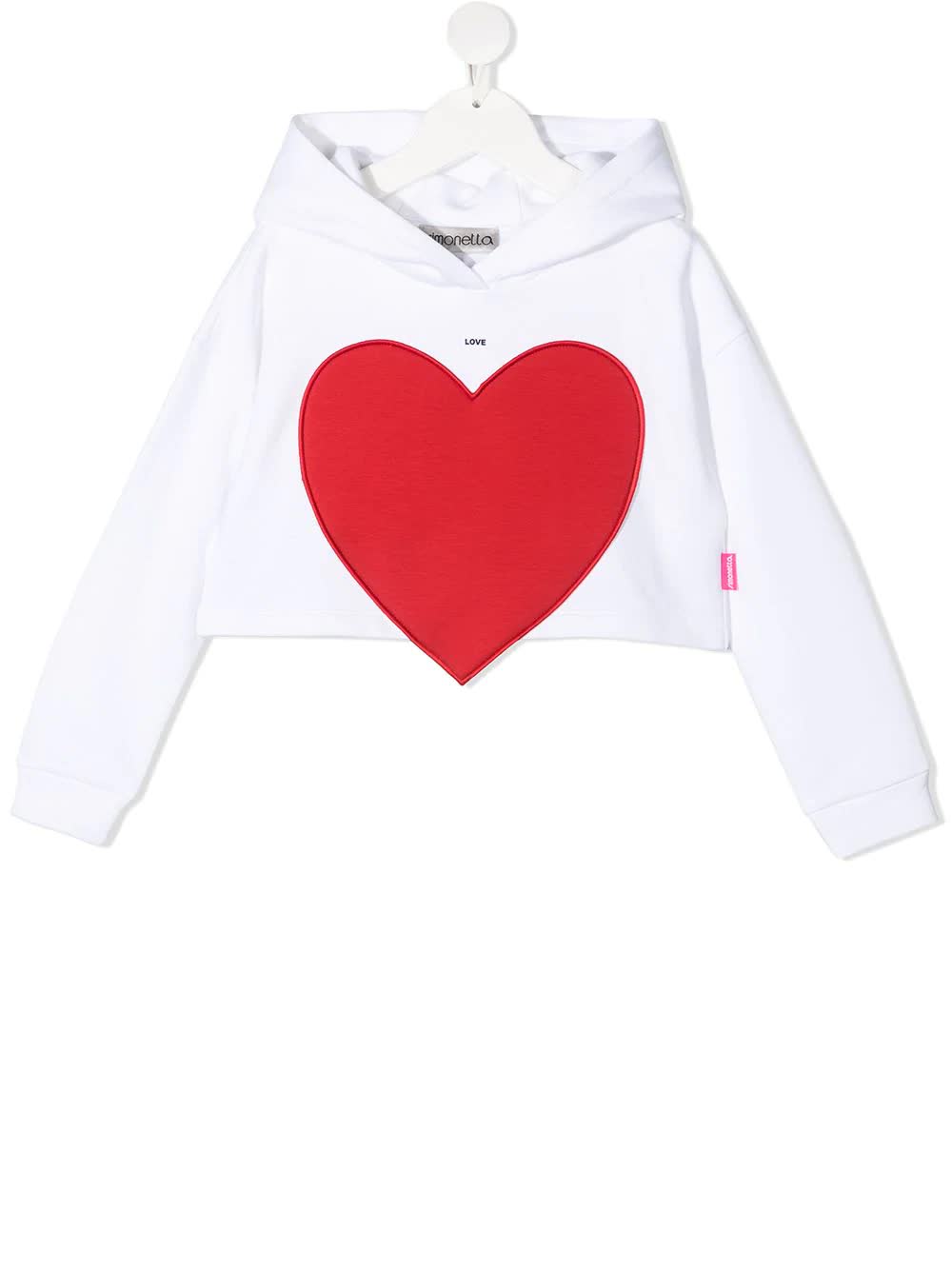 Simonetta Kid White Love Print Sweatshirt