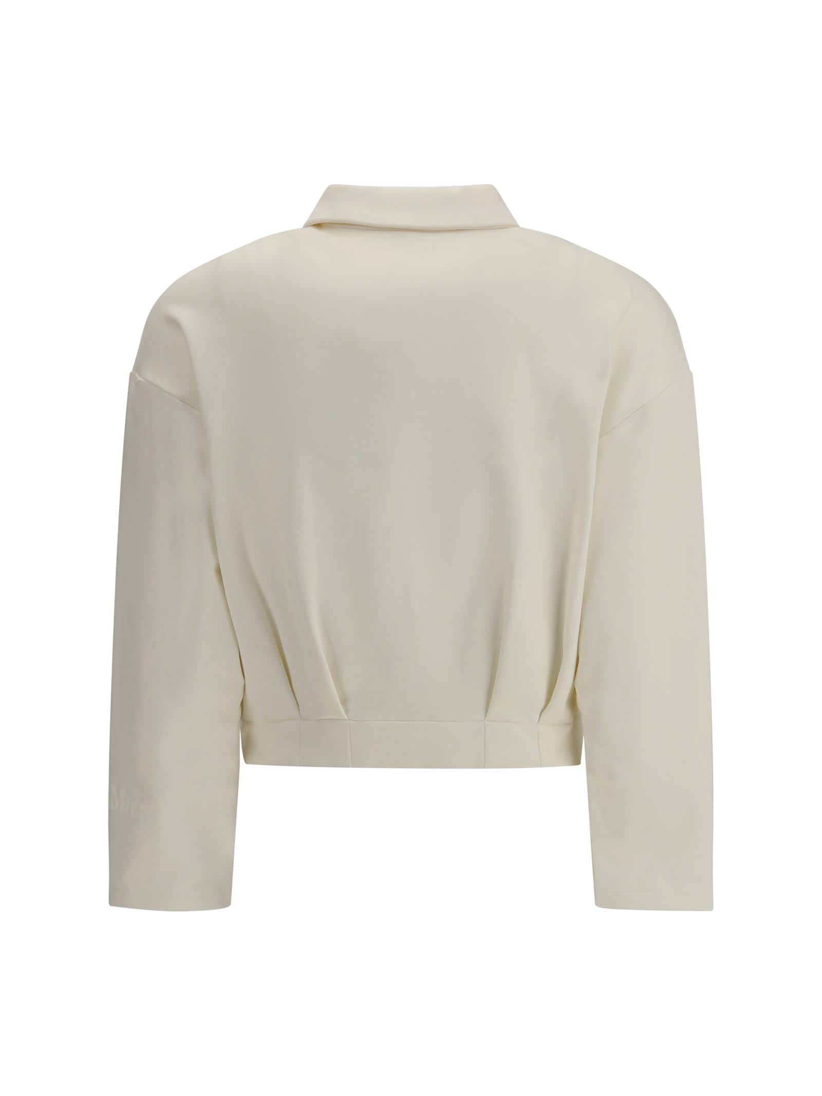 Max Mara Argenta Cropped Sweatshirt In White