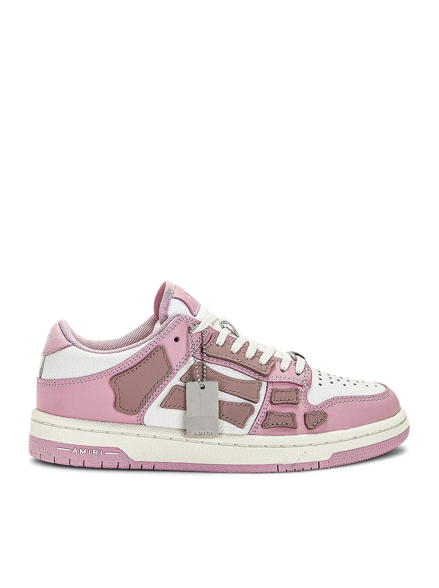 Amiri Skel Leather Low-top Sneakers In Pink