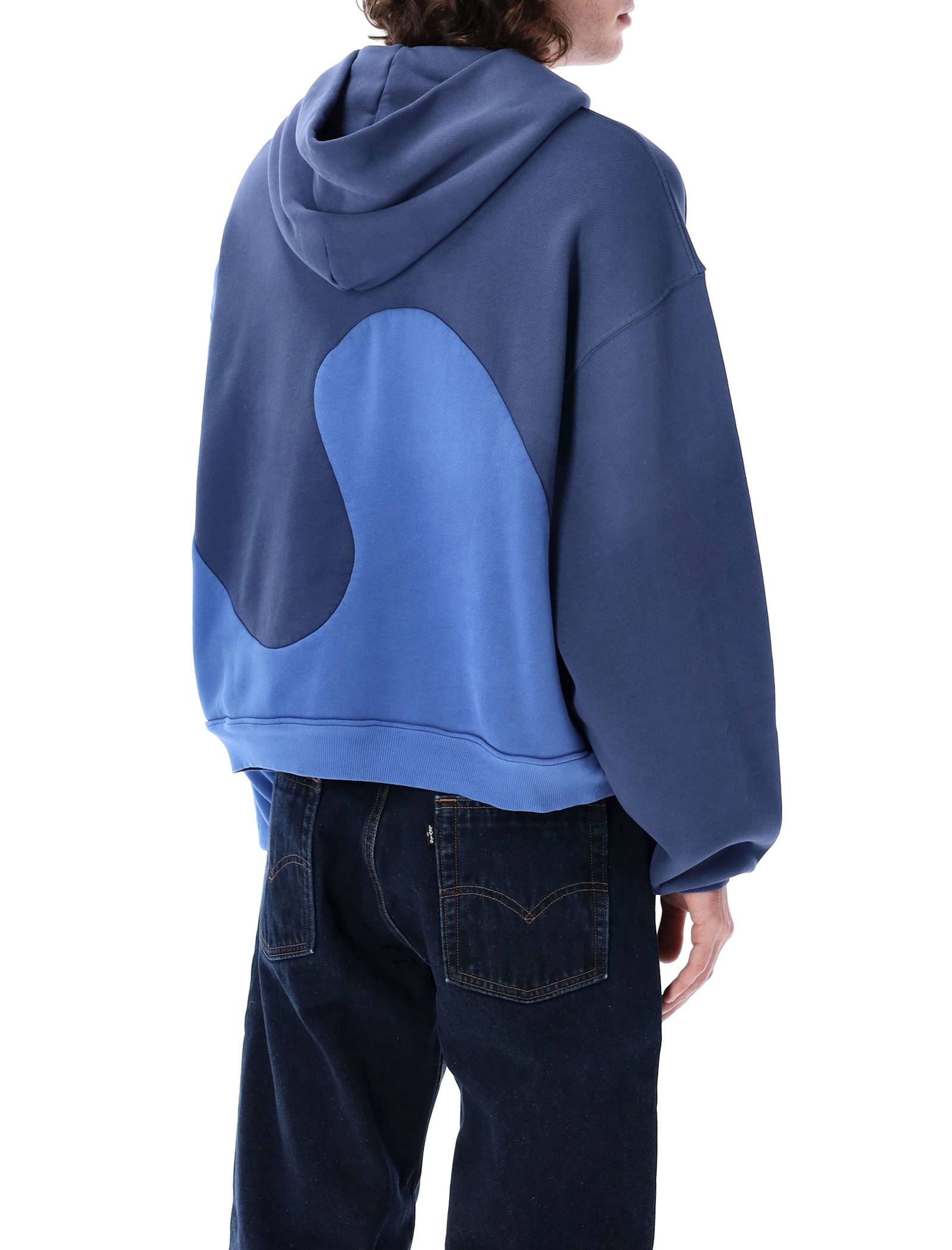 Shop Erl Swirl Hoodie In Blue