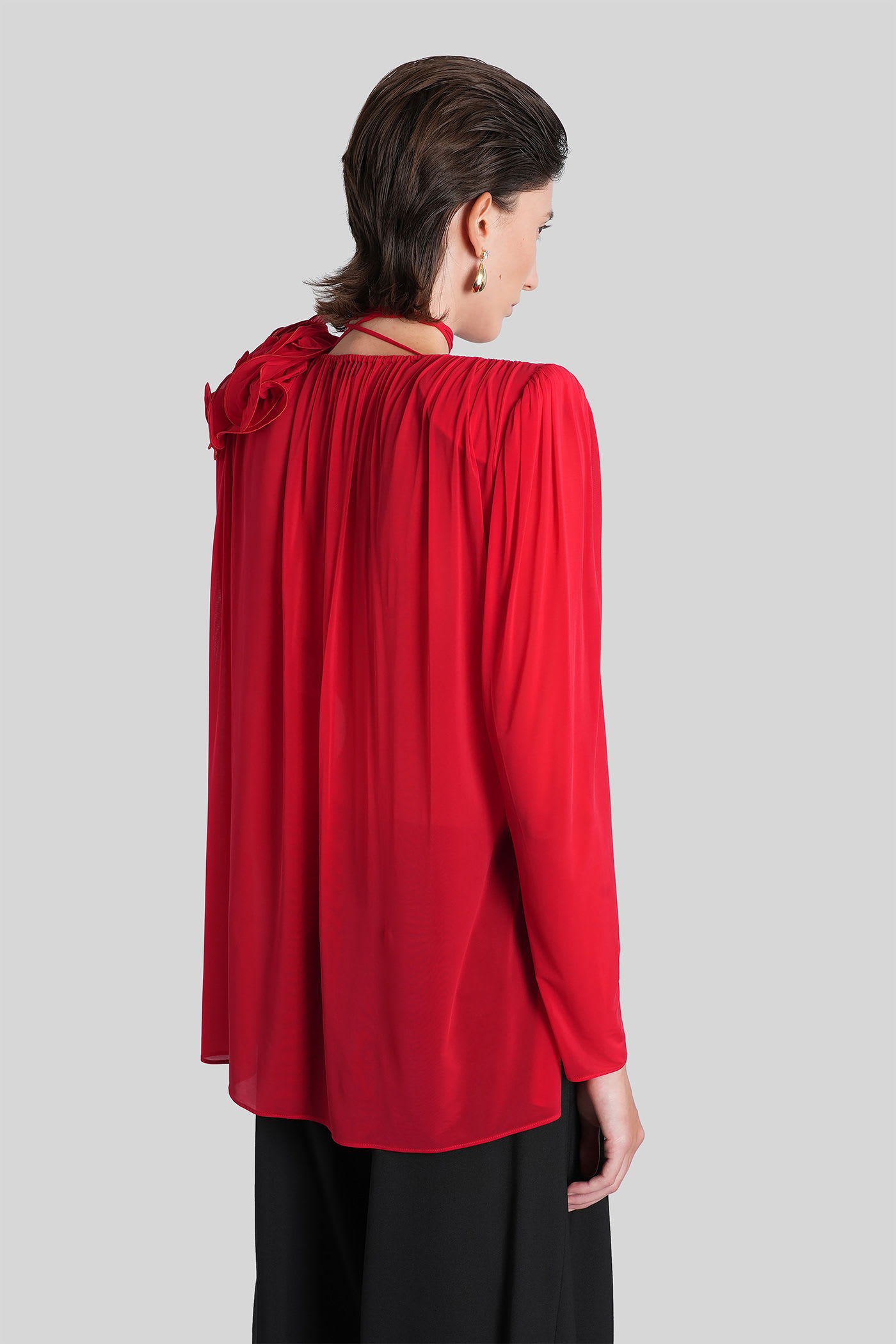 Magda Butrym Blouse 03 Blouse In Viola Polyamide Polyester In Red