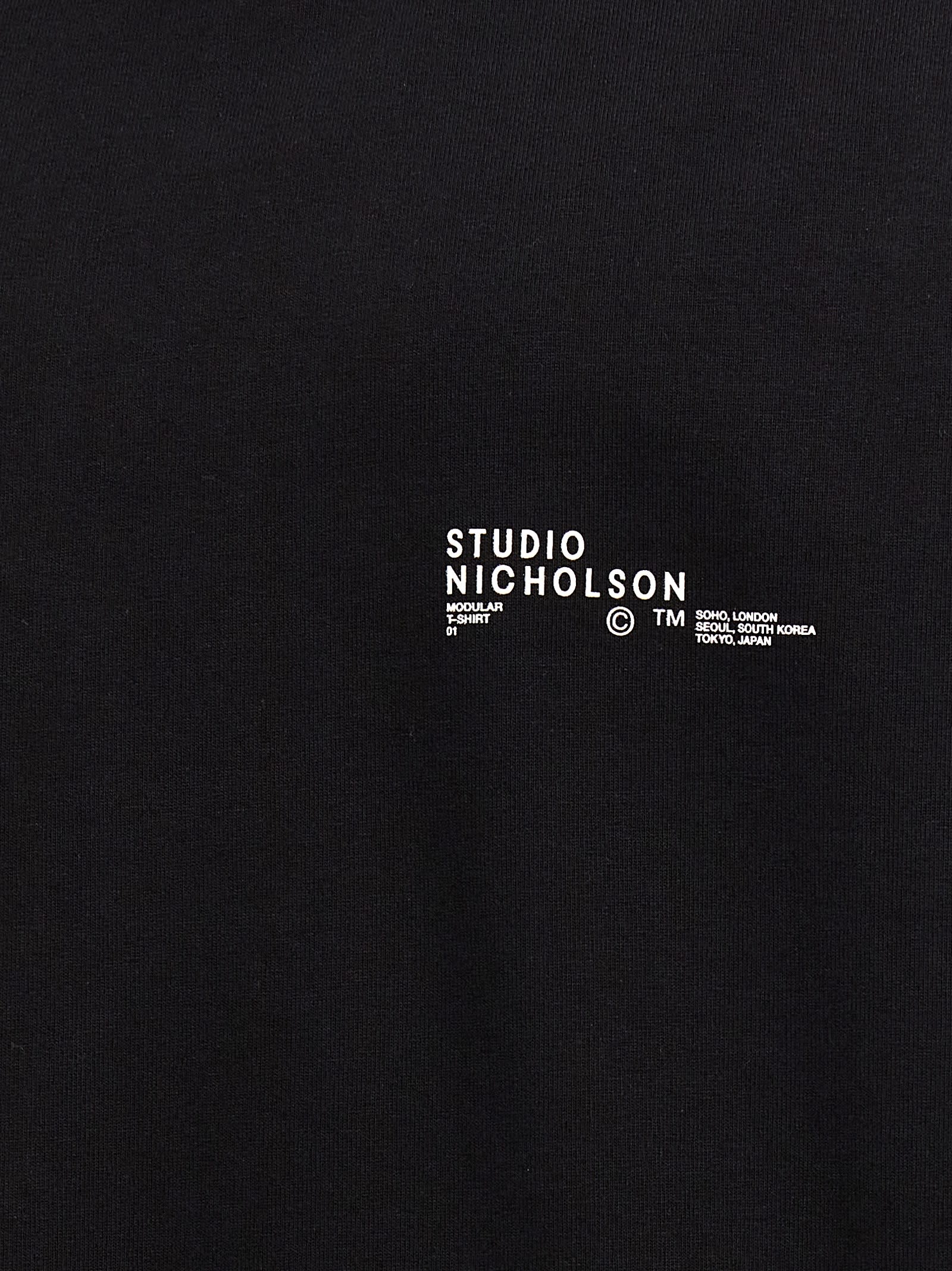 Shop Studio Nicholson Logo T-shirt In Black