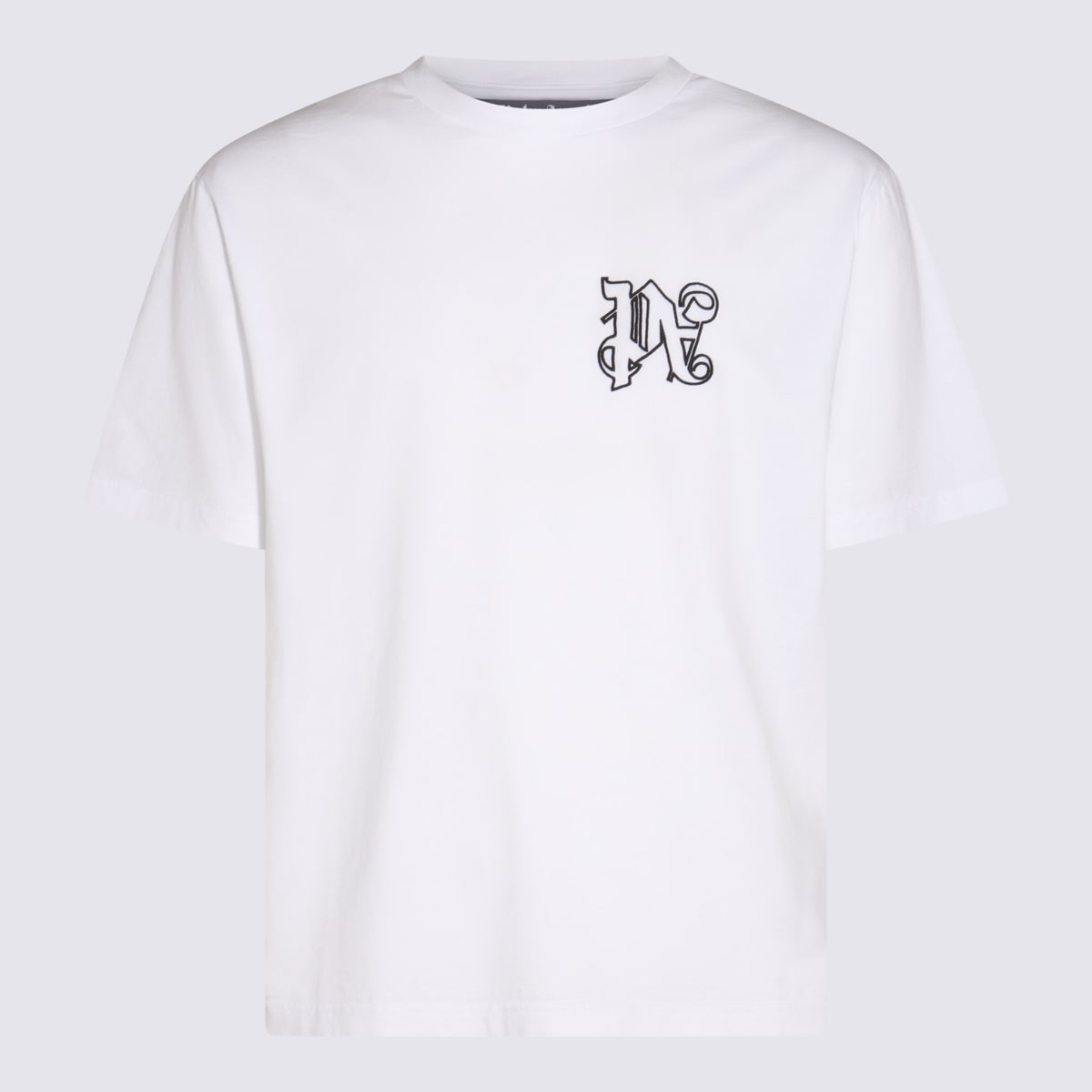 Shop Palm Angels White Cotton Pa Monogram T-shirt