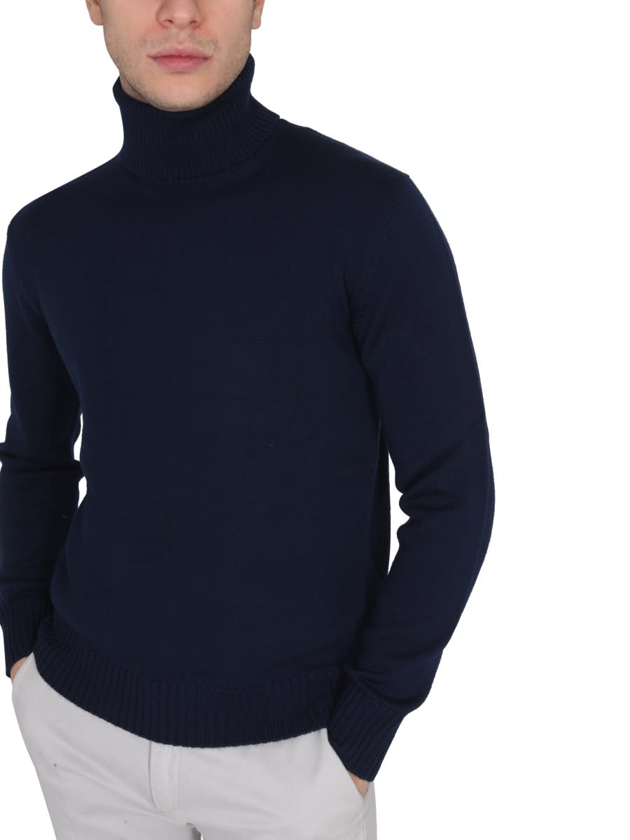 Shop Ballantyne Turtleneck Shirt In Blue