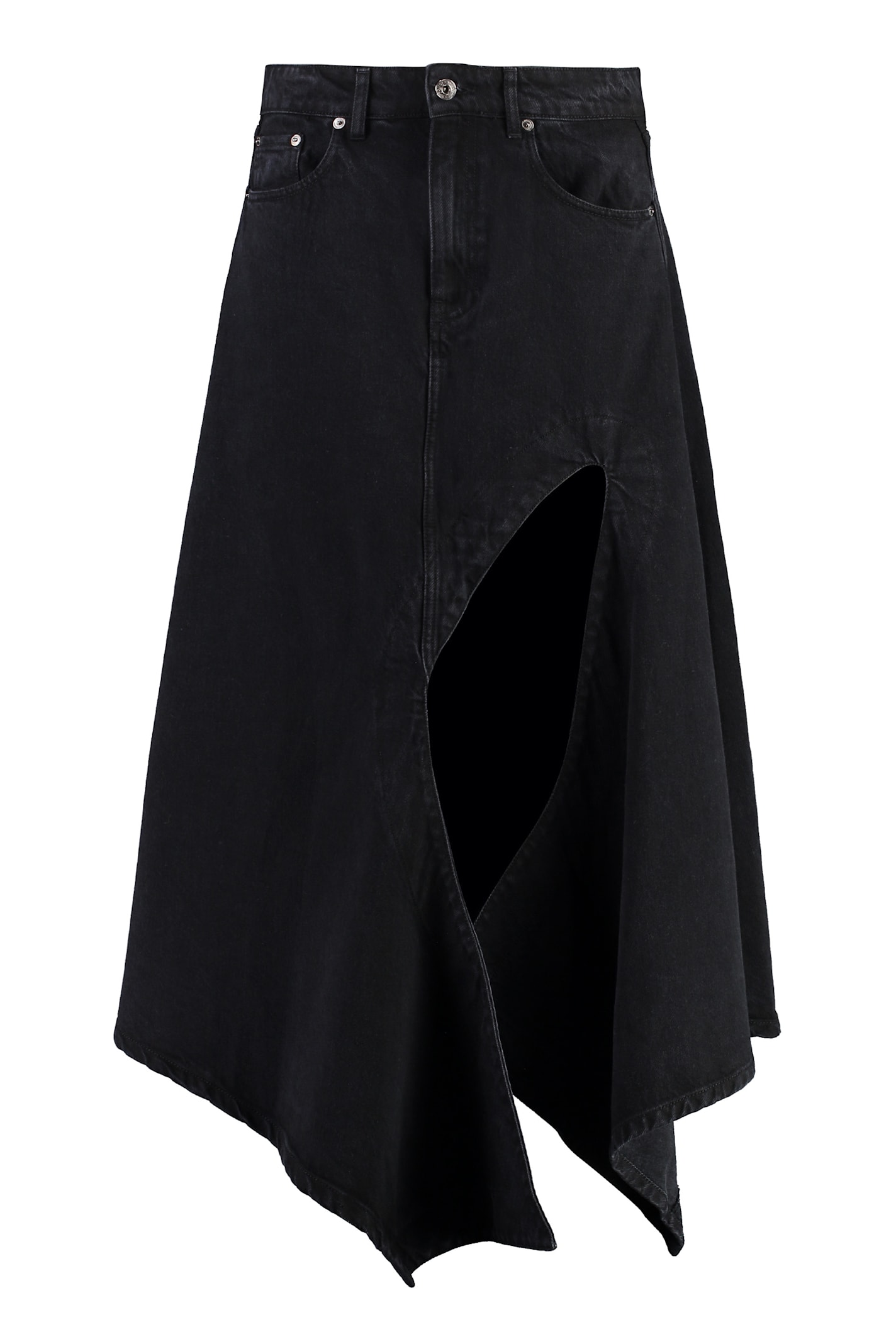 Shop Y/project Denim Skirt In Black